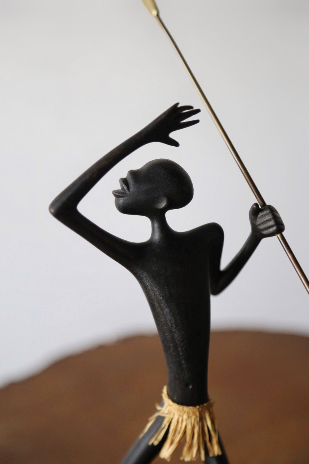 African Warrior Bronze and Brass Sculpture by Karl Hagenauer 1930s