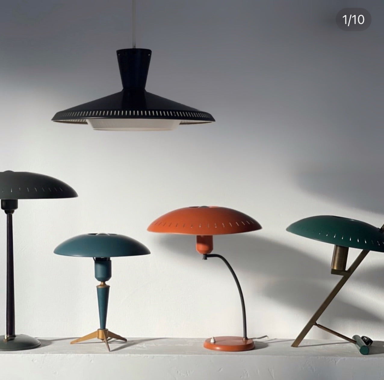 Beautiful Lamps by Louis Kalff for Philips, 1950s