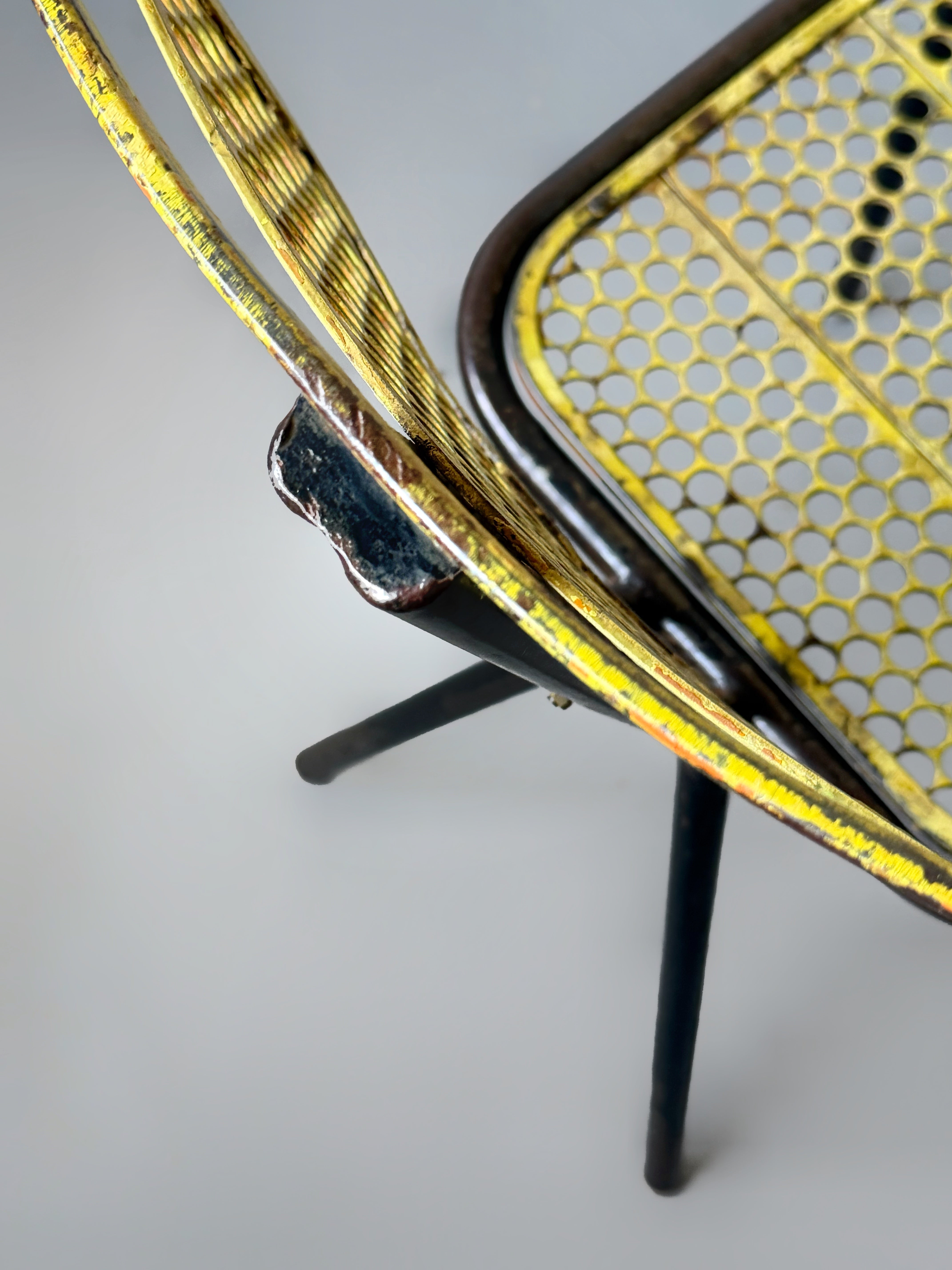 "Radar" Side Chair by Rene Malaval for Bloc Metal, France 1950s