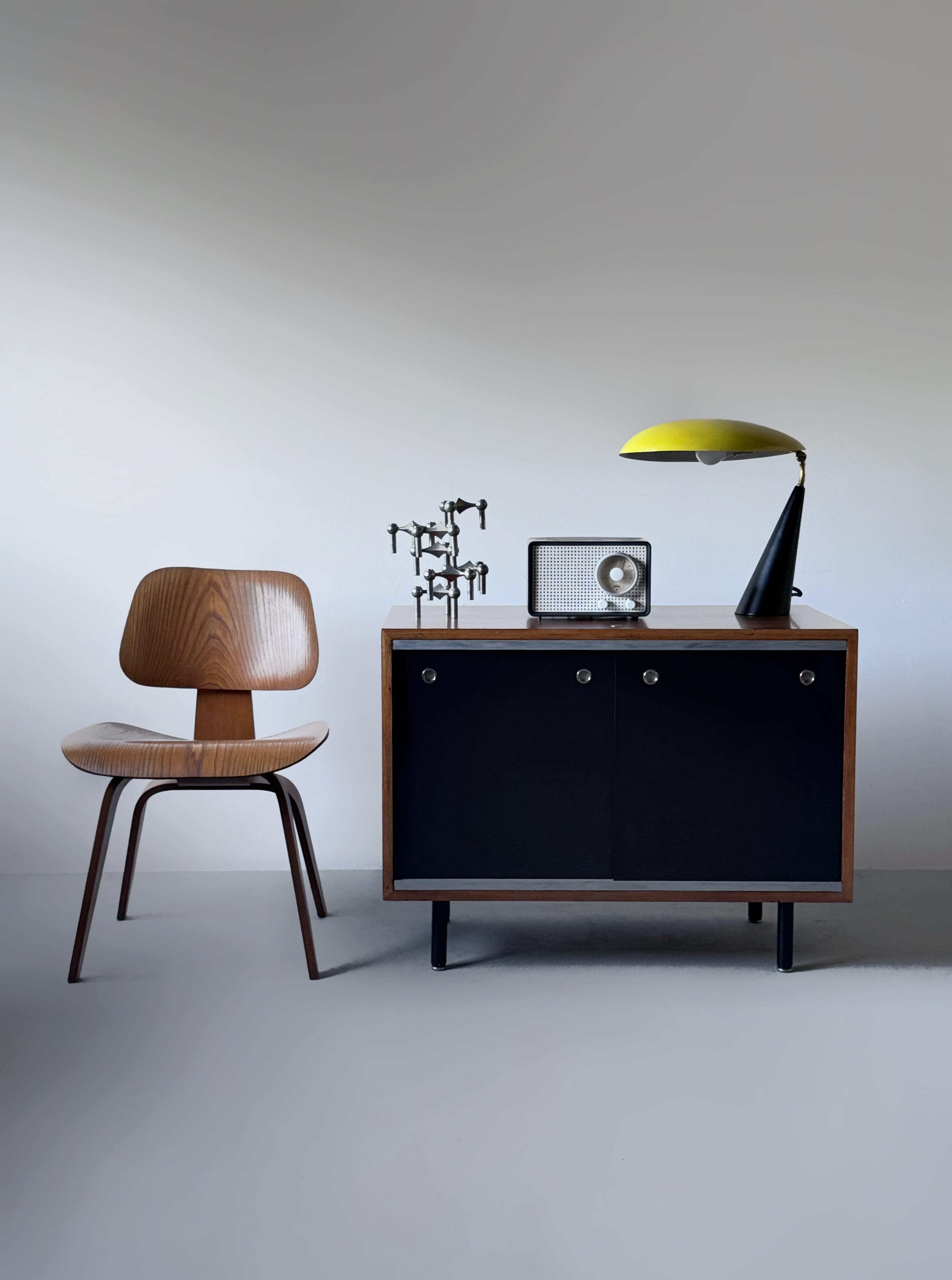 Small sideboard in chrome metal legs by George Nelson for Herman Miller, 1970