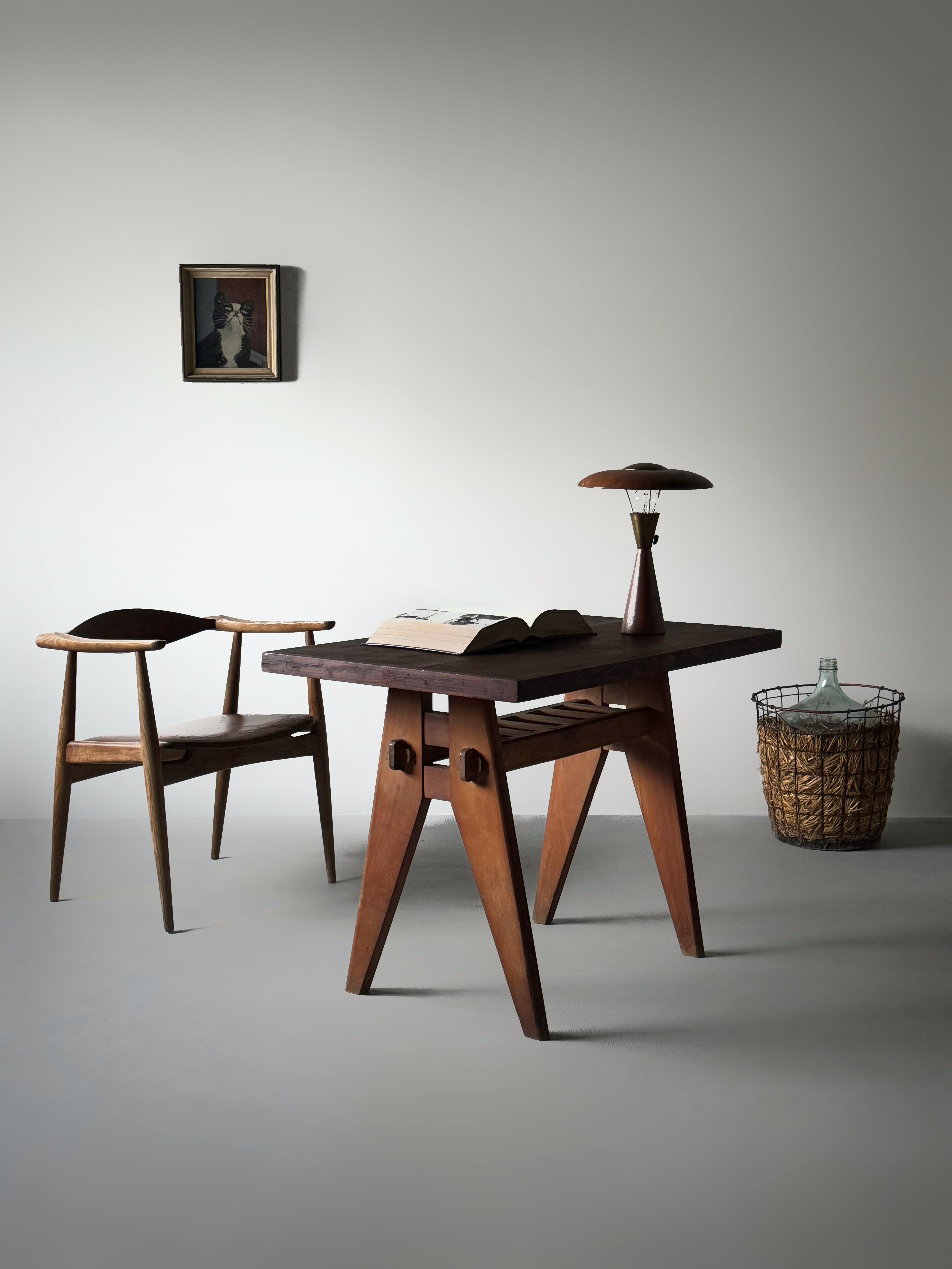 French Midcentury Cafeteria Table 1950