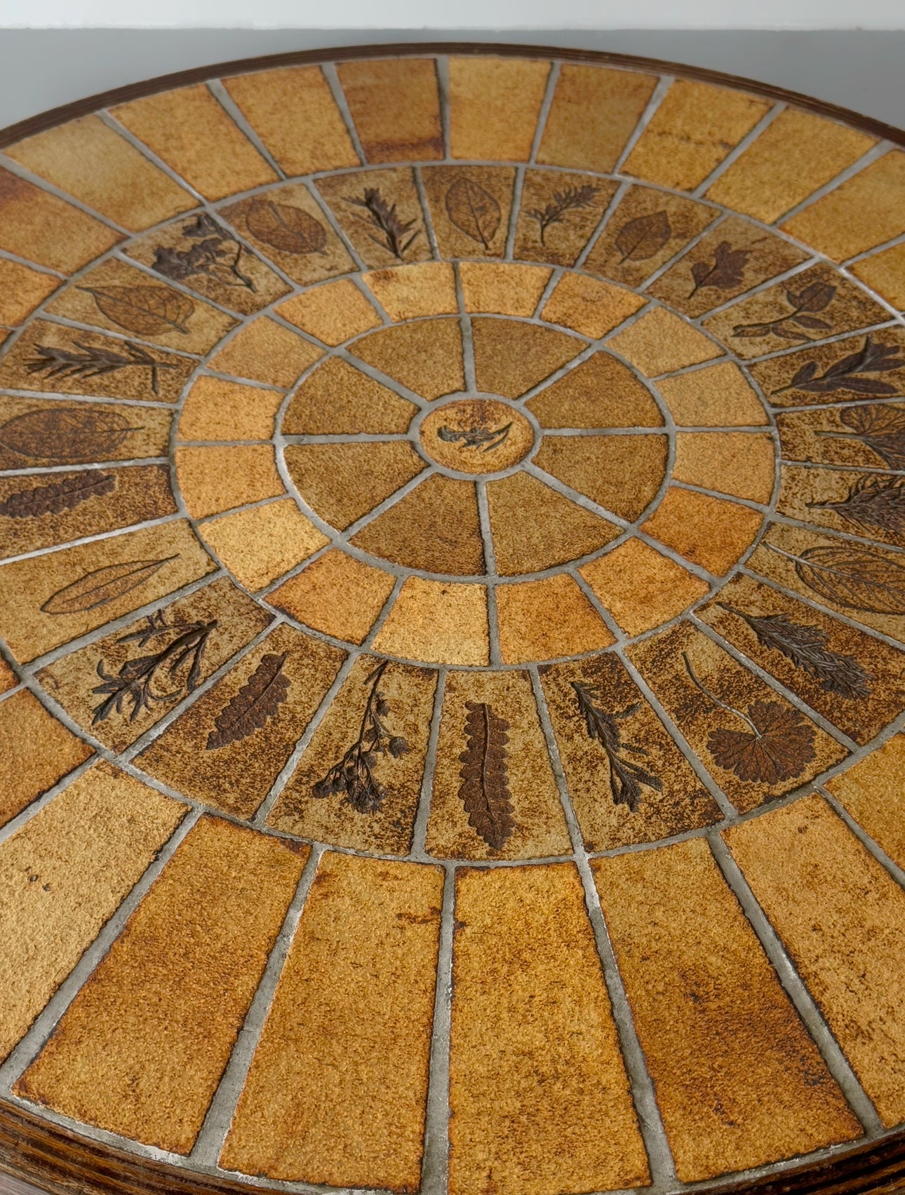 Low round coffee table by Roger Capron