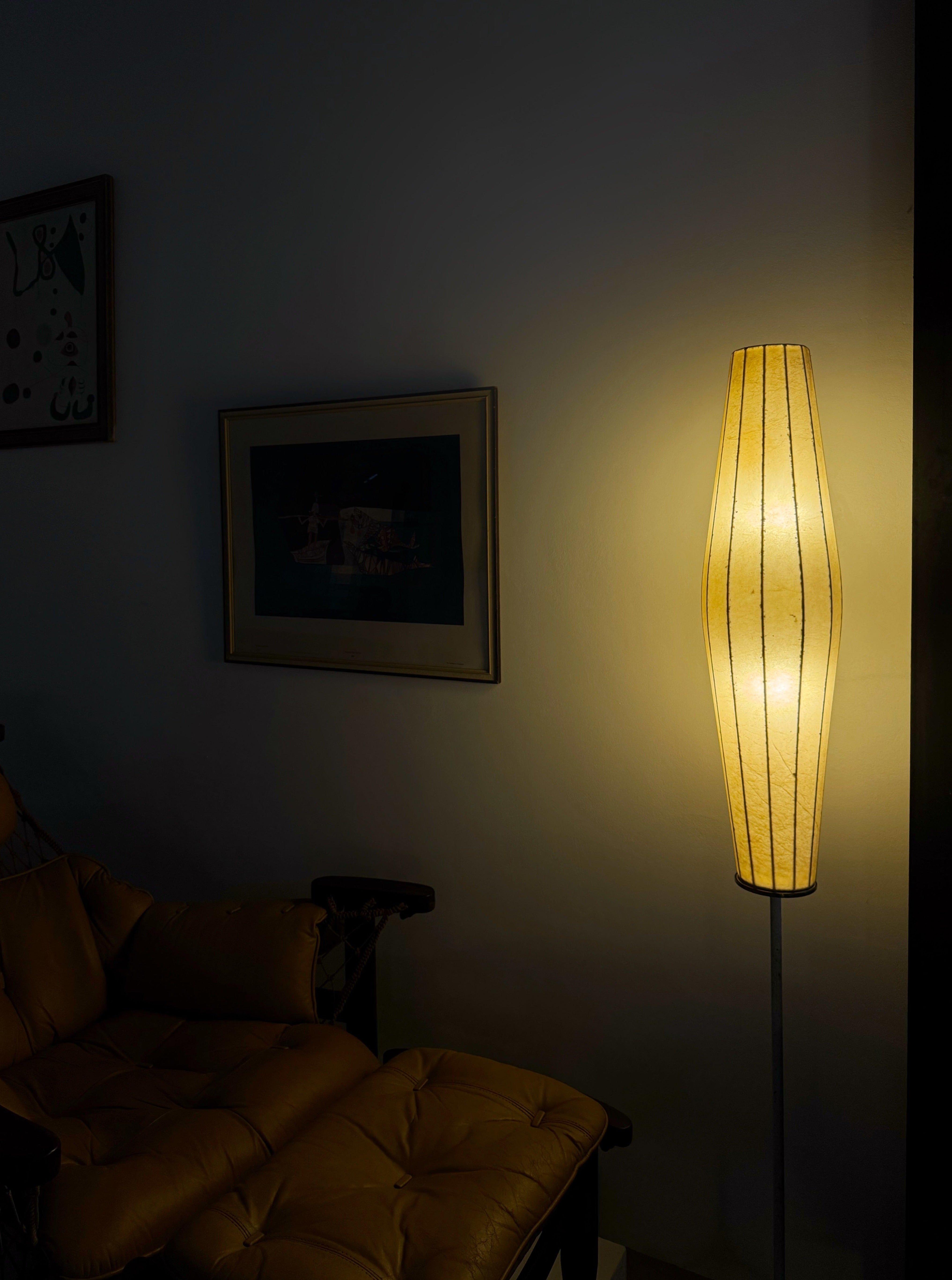 Extra Large Mid-Century Modern Cocoon Floor Lamp
