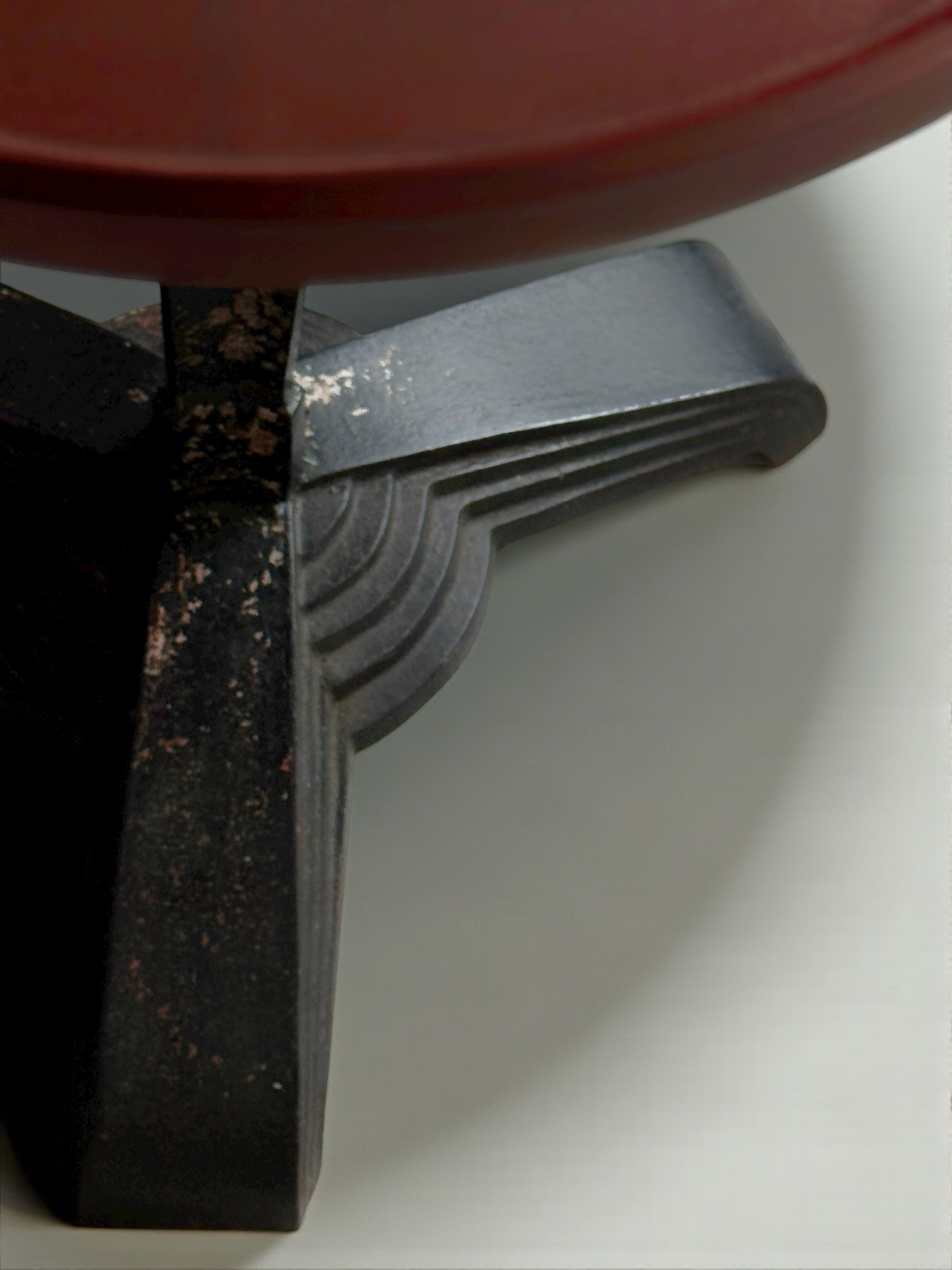 Louis Vuitton Cast Iron Bistro Table with Bakelite top, France 1930s