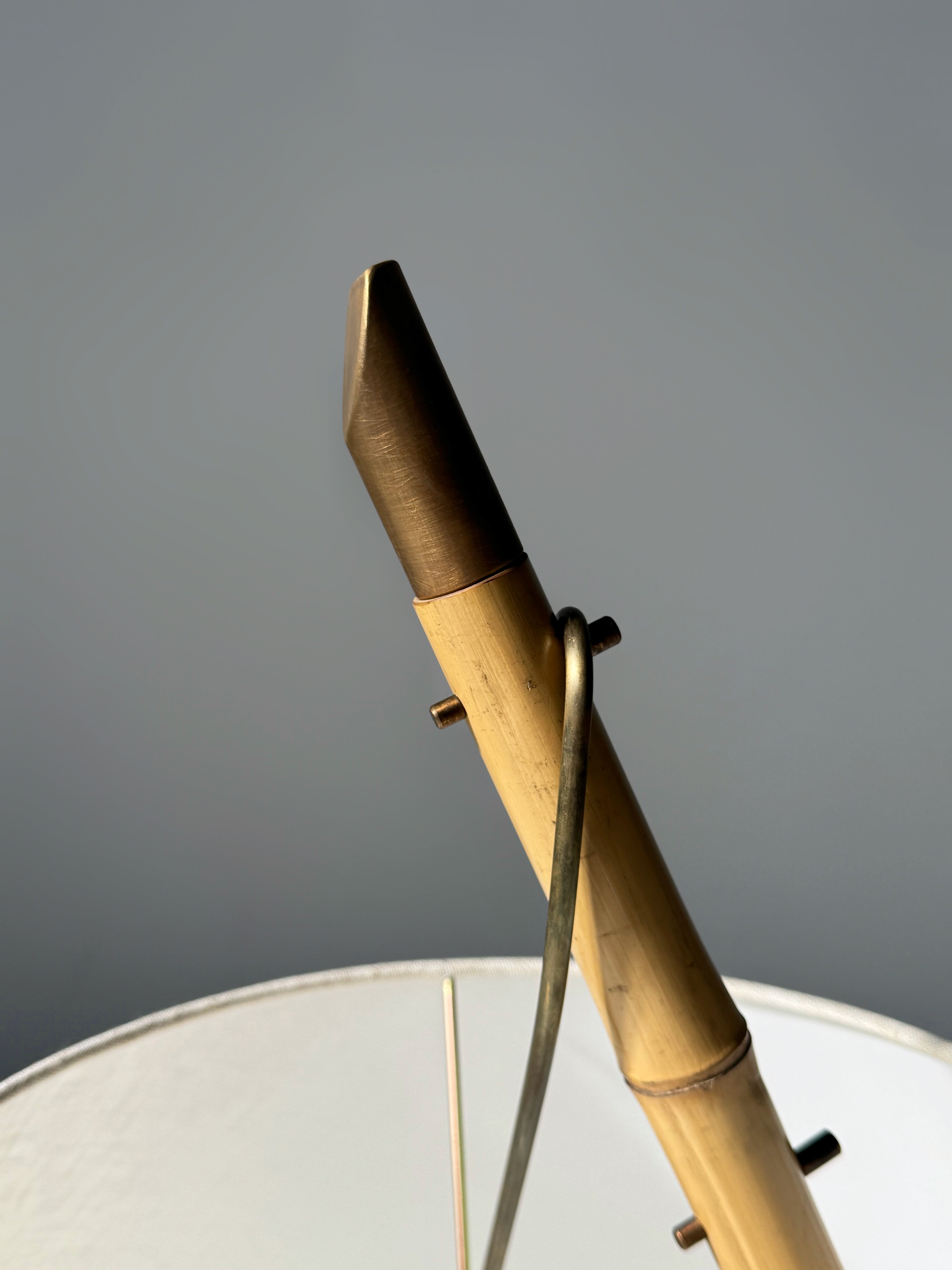 Bamboo Floor Lamp by J. T. Kalmar, Austria 1930s