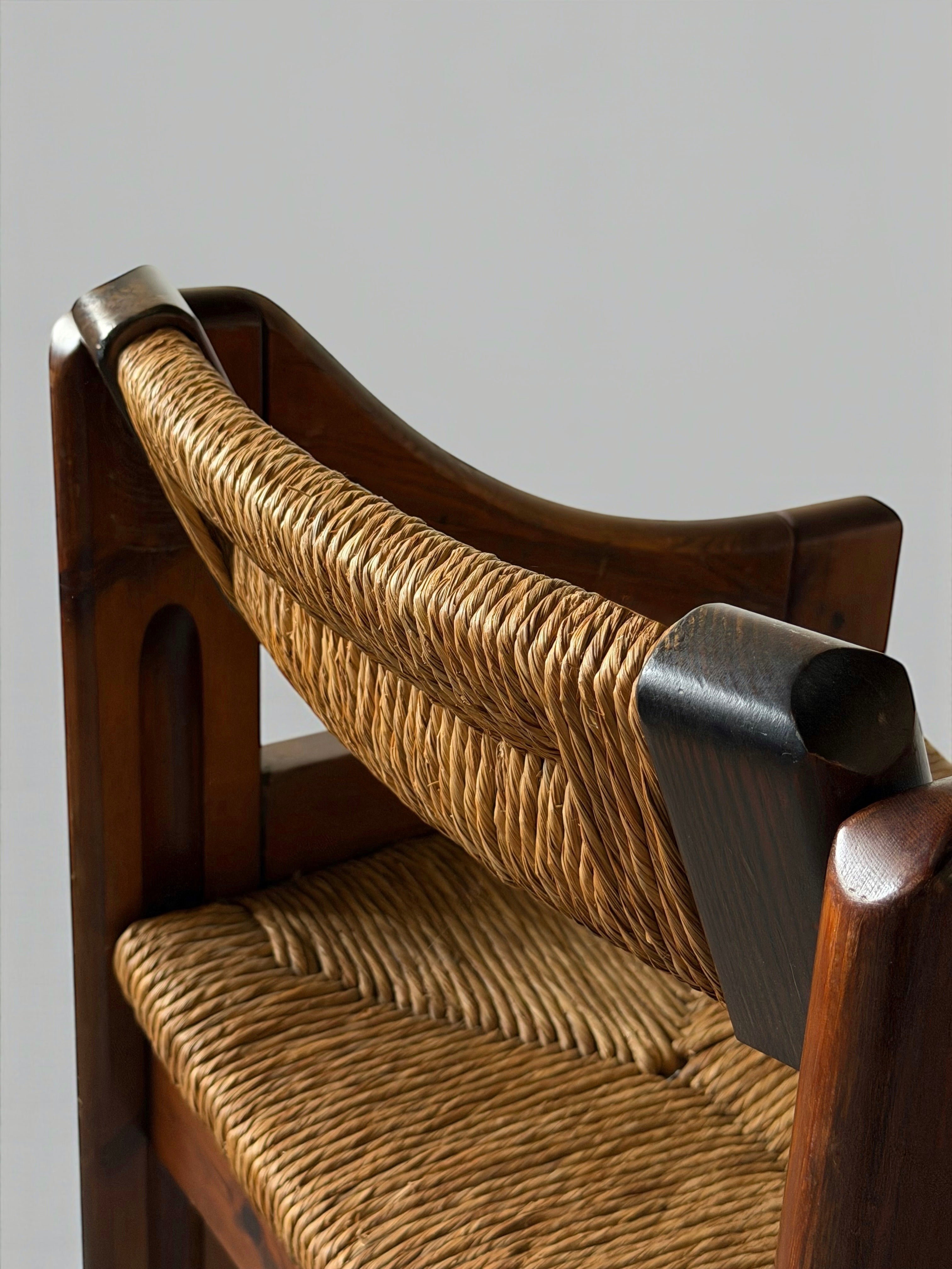 Brutalist Armchair designed by Silvio Coppola for Fratelli Montina, Italy, 1970s