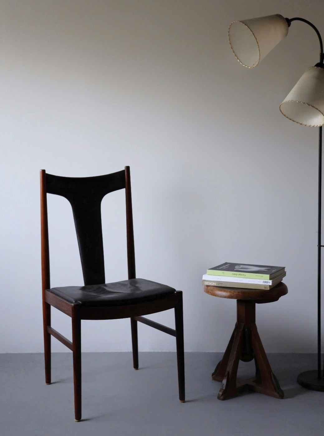 High backed side chair in rosewood by Helge Sibast