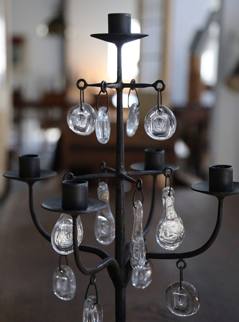 Rare Iron candelabra by Erik Höglund