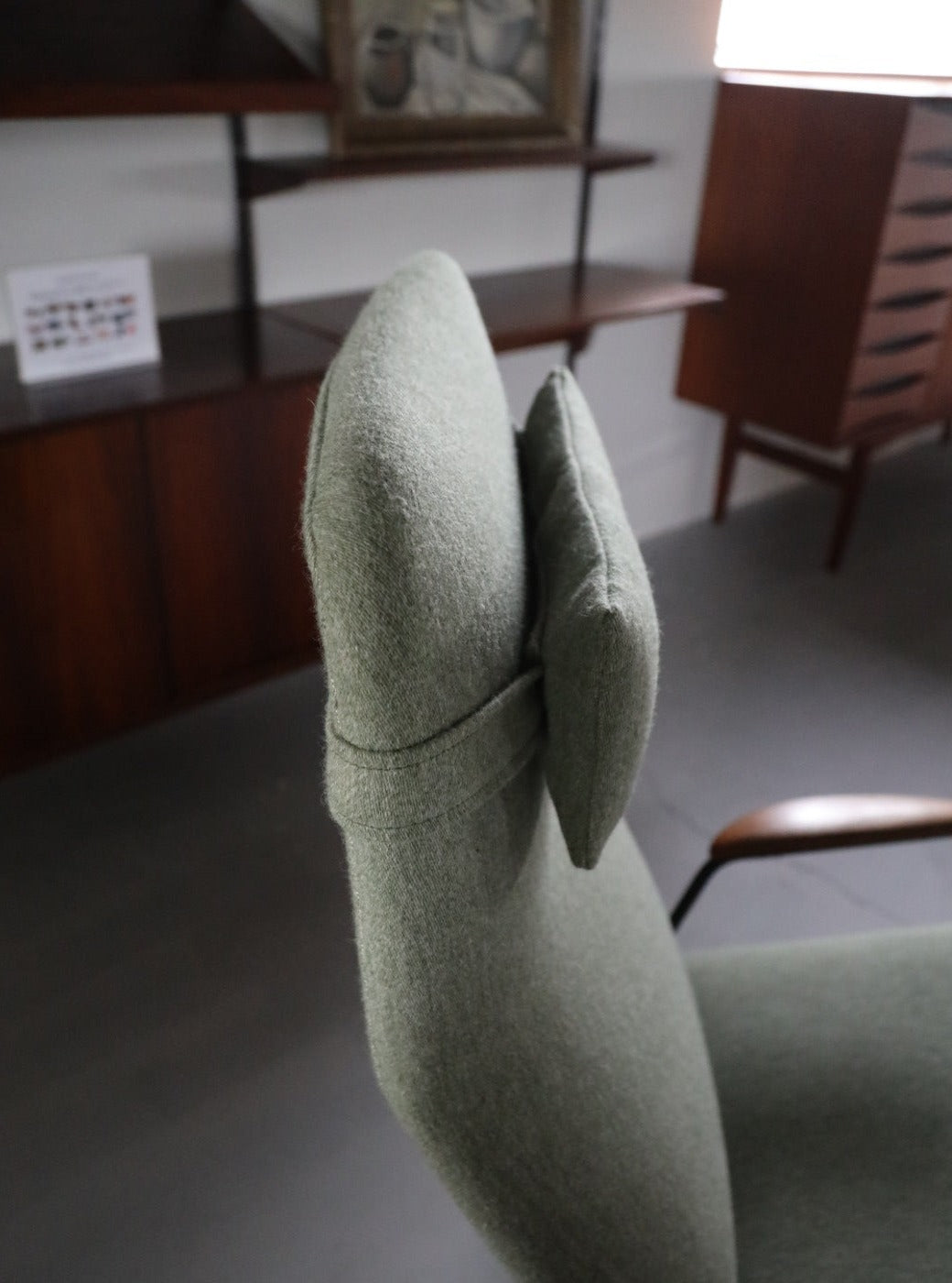 Contour adjustable high back lounge chair by Alf Svensson