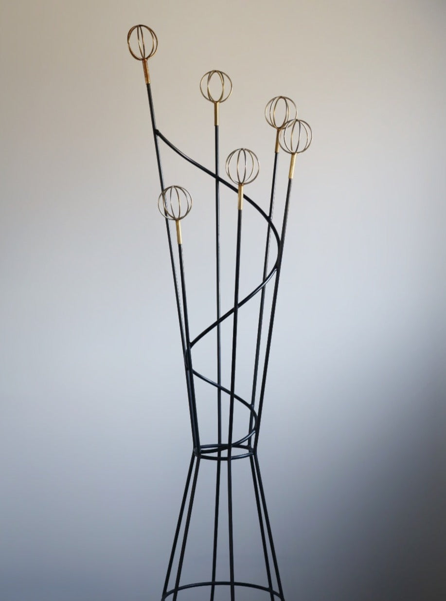 Iron & Nickel Coat Hat Rack by Roger Feraud