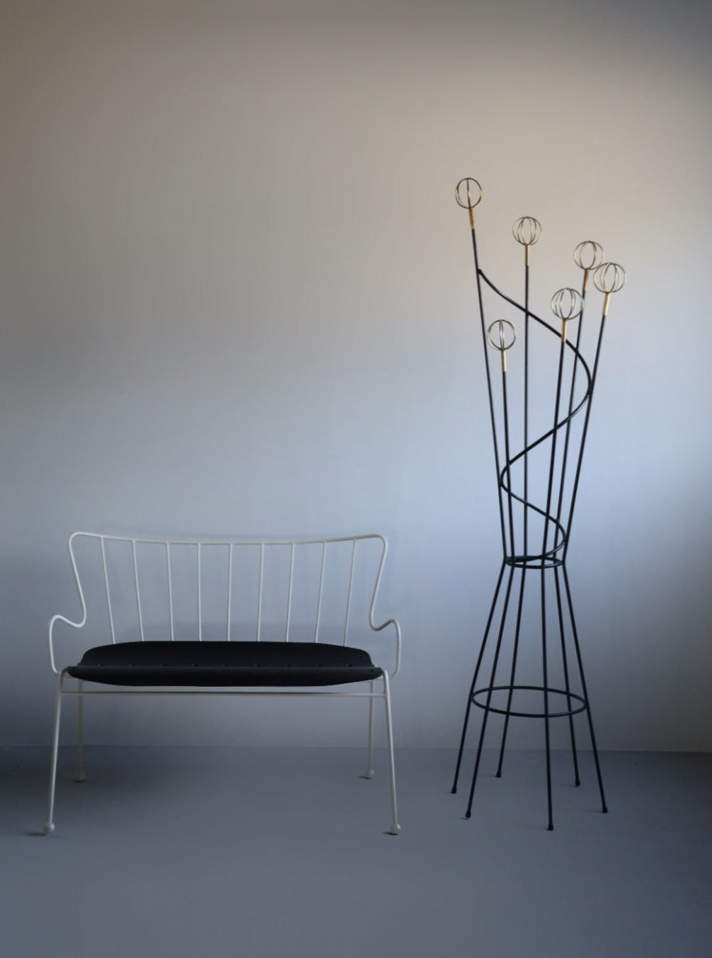 Iron & Nickel Coat Hat Rack by Roger Feraud