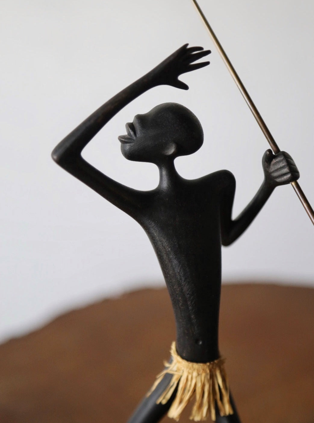 African Warrior Bronze and Brass Sculpture by Karl Hagenauer