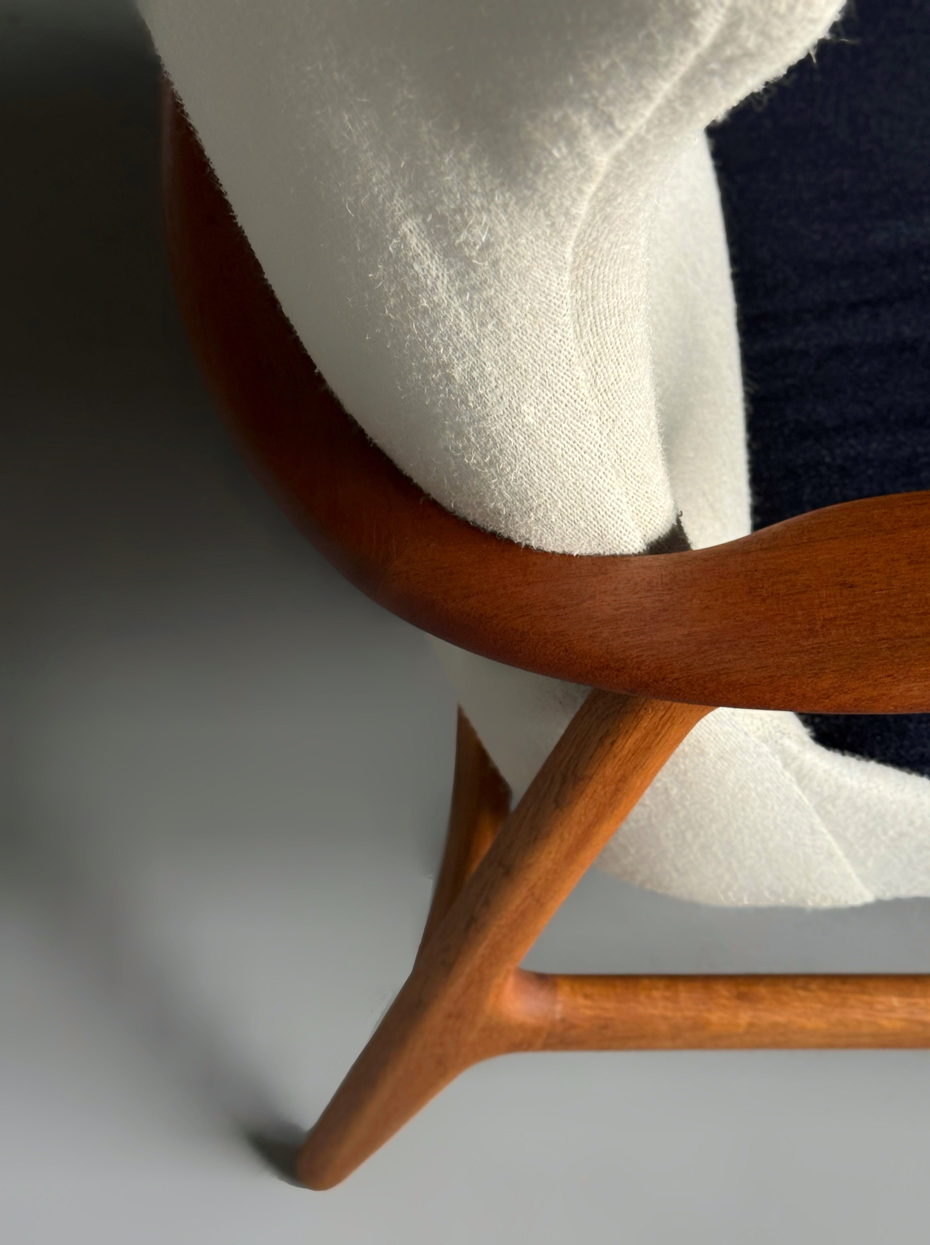 High Back Armchair by Arnold Madsen & Henry Schubell for Bovenkamp, Netherlands 1960s