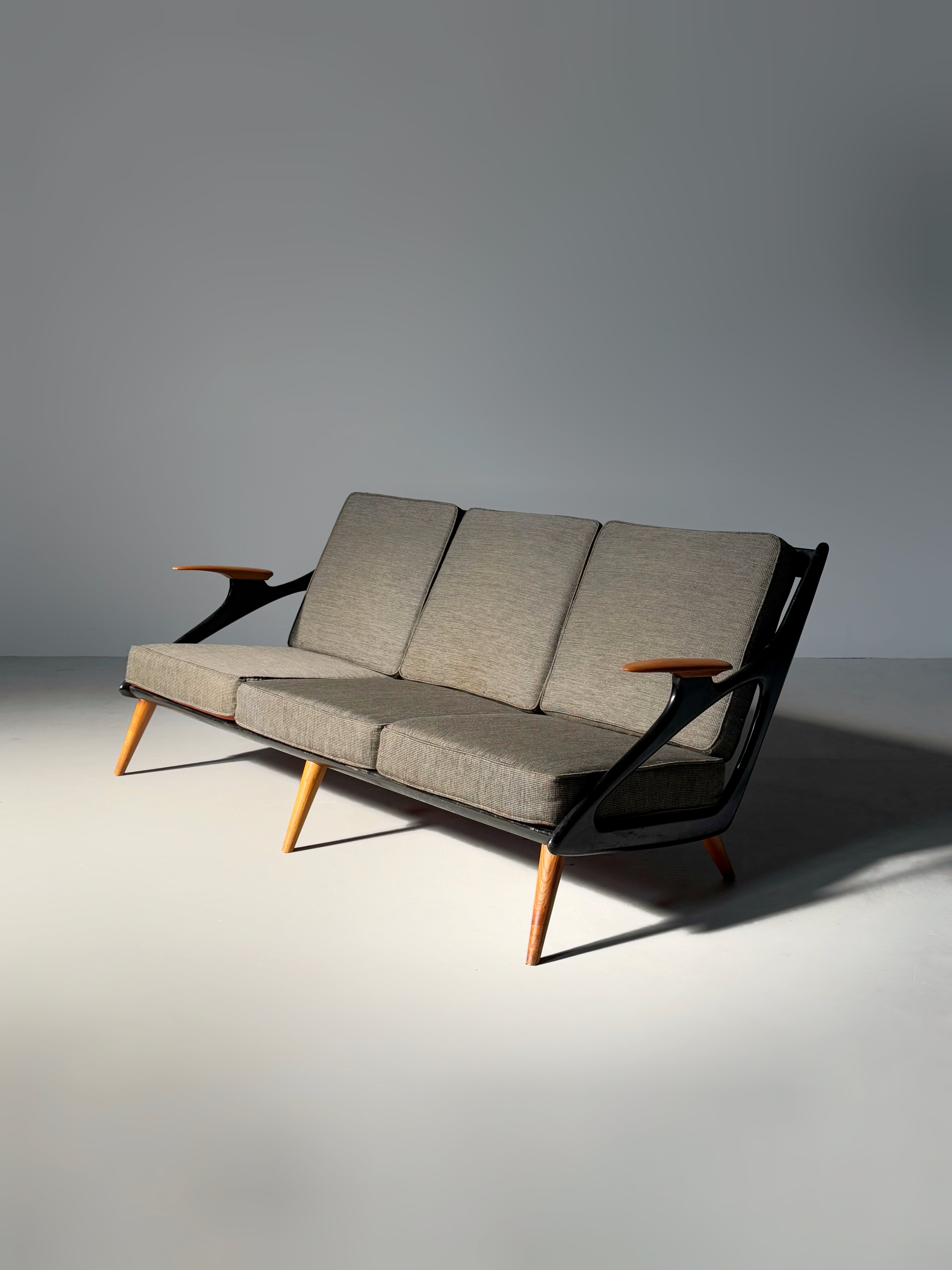 3 seater sofa with coffee table by Spruij Holland, 1954