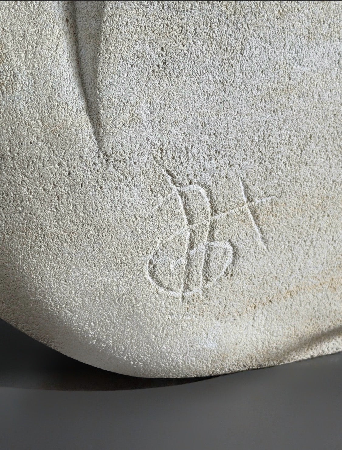 Vintage lamp in Chauvigny Stone by Arsène Galisson