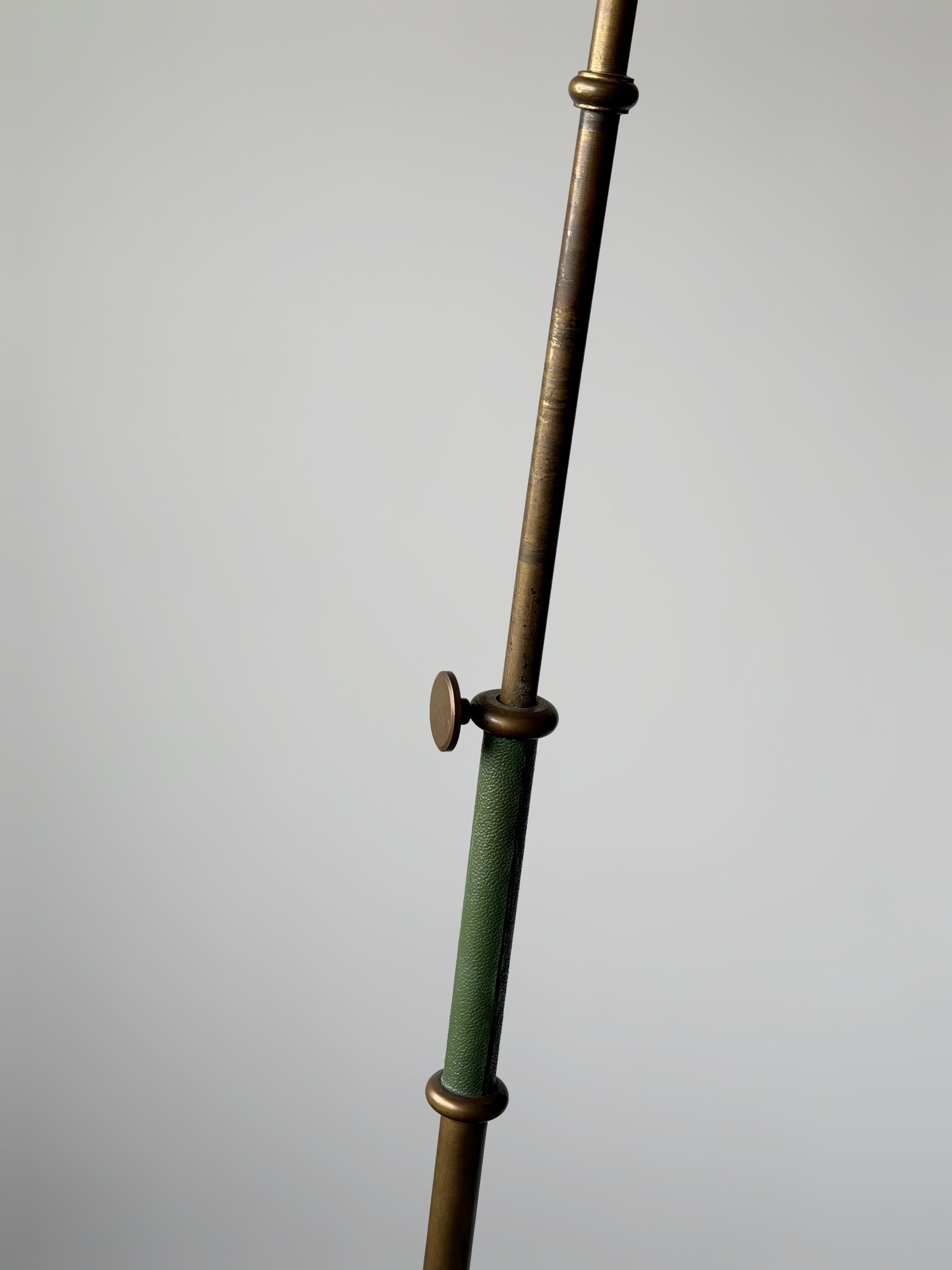 Maison Lunel Dual Conical Shade Floor Lamp, 1950s France