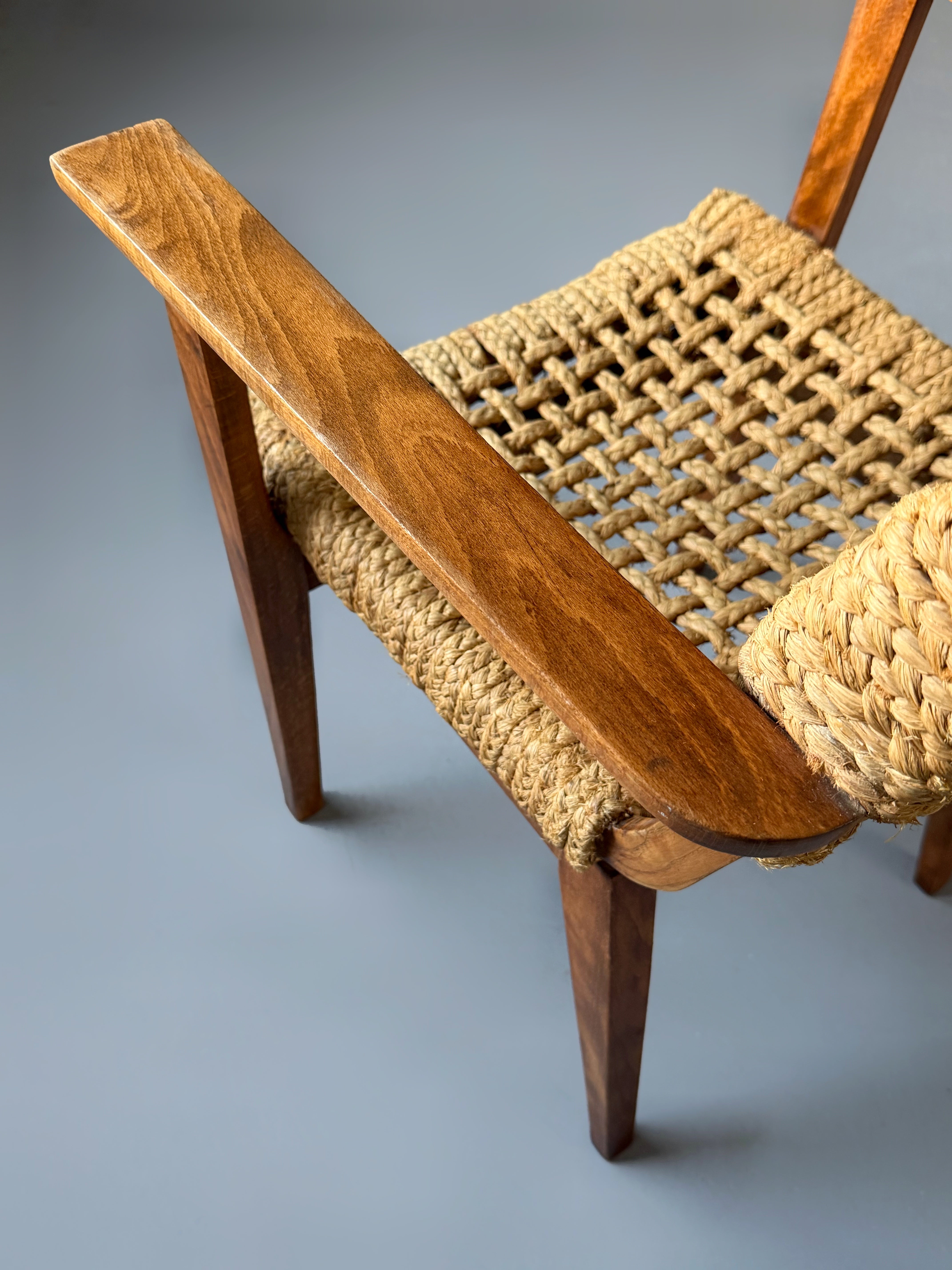 Armchair in Wicker Straw by Adrian & Frida Minet for Vibo Vesoul