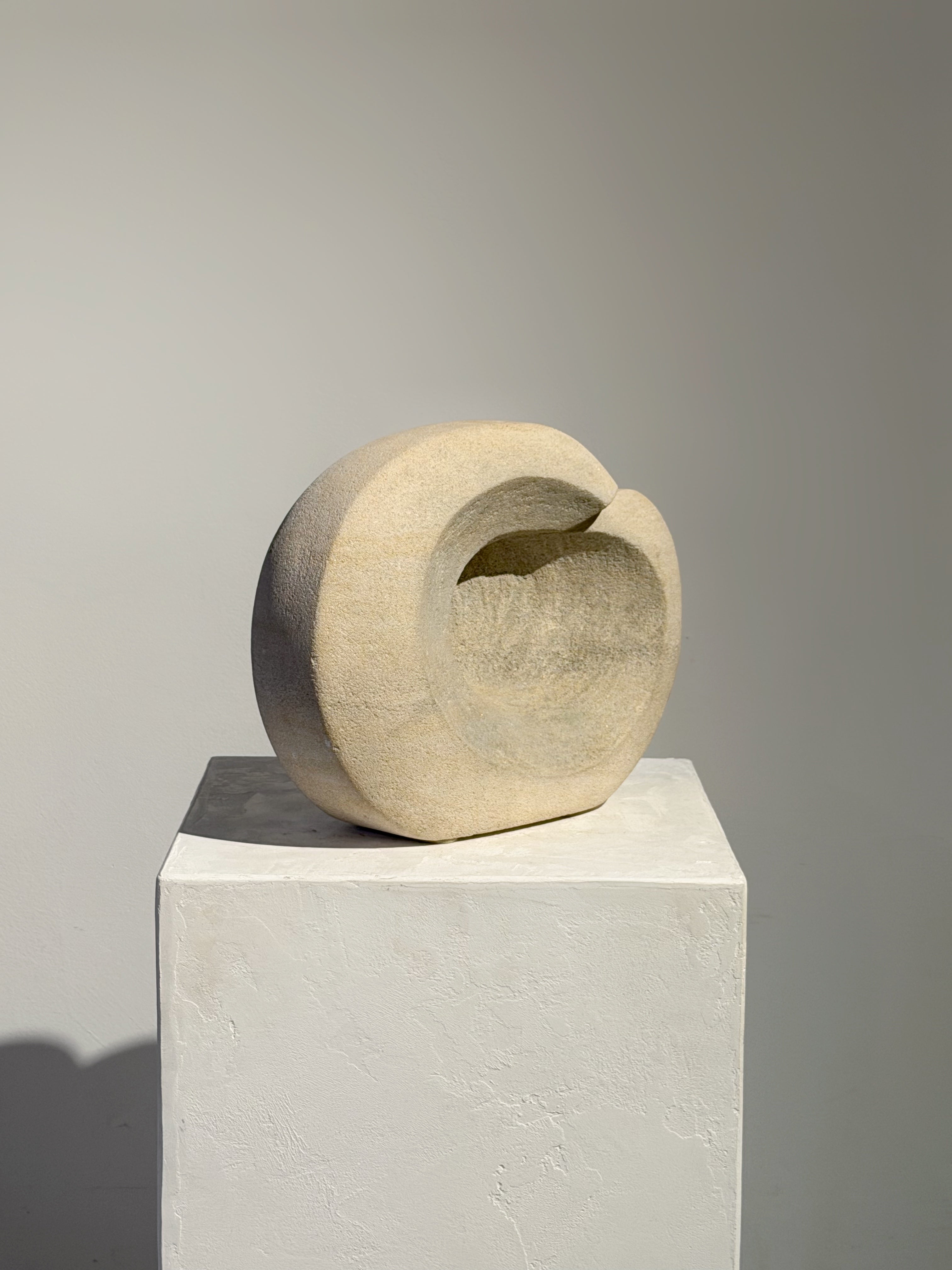 Vintage lamp in Chauvigny Stone by Arsène Galisson