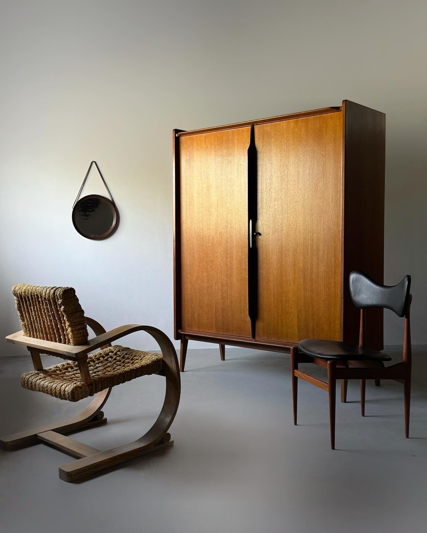 Rope armchairs by Adrien Audoux & Frida Minet for Vibo Vesoul, France 1940s