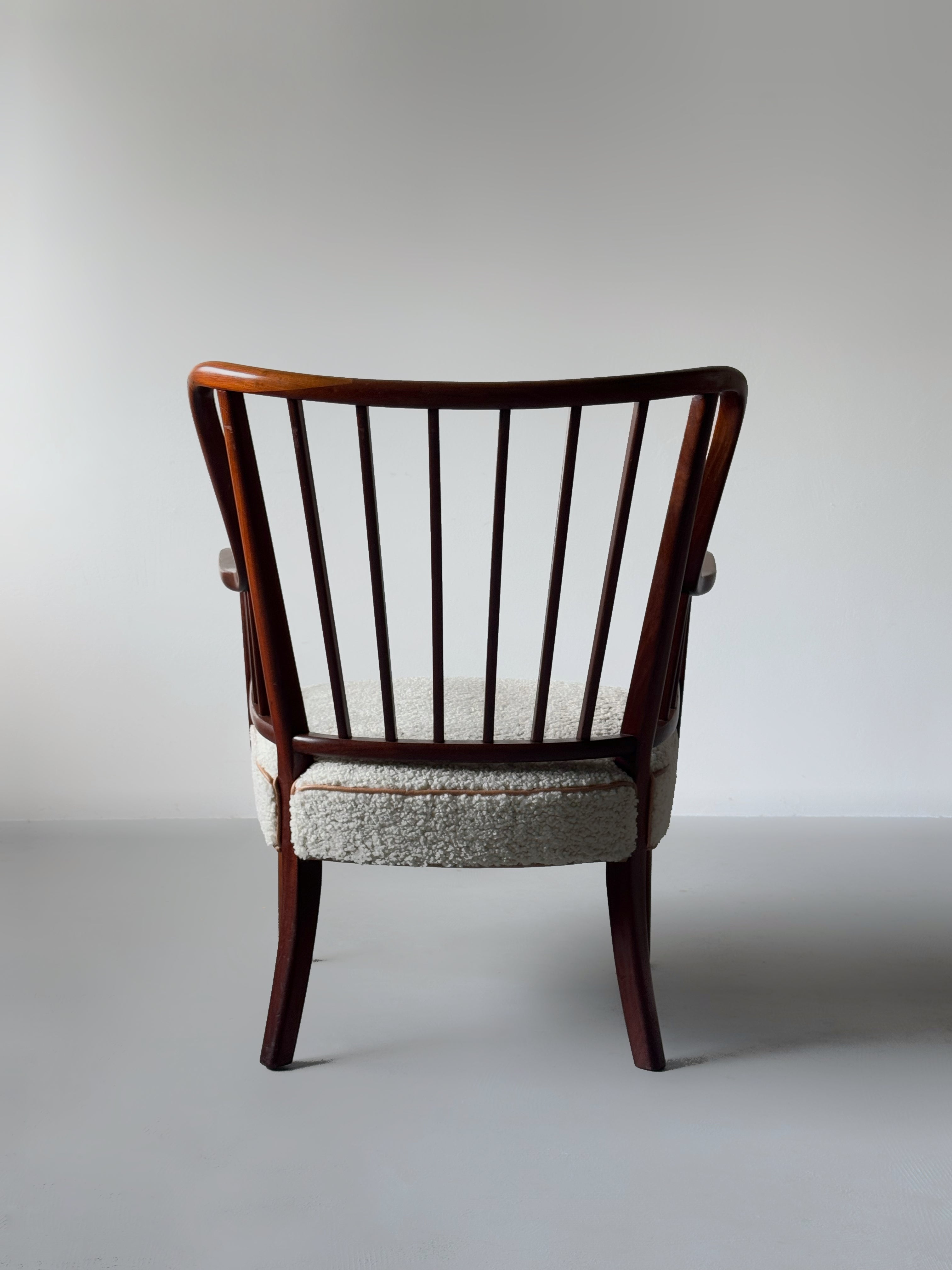 Danish cabinetmaker armchair in Cuban mahogany