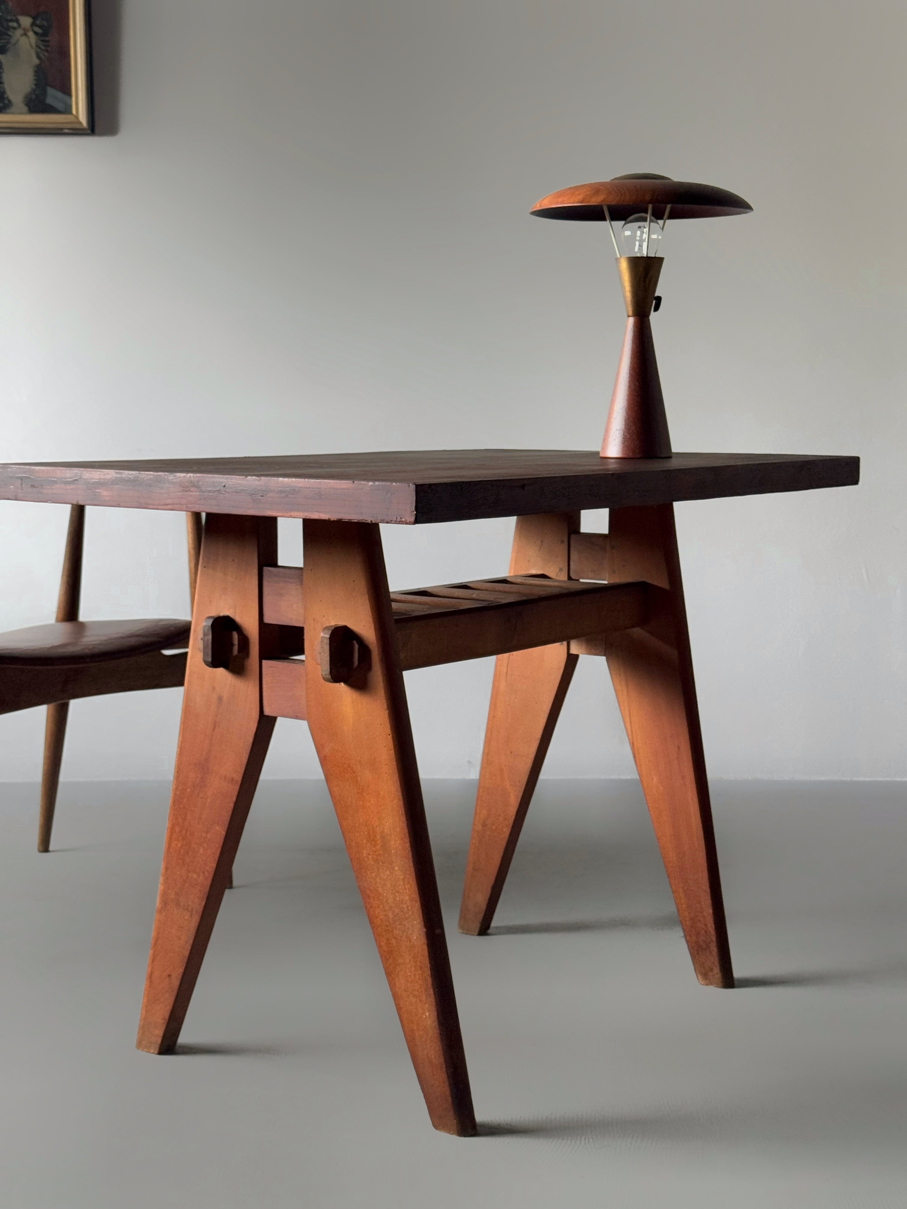 French Midcentury Cafeteria Table 1950