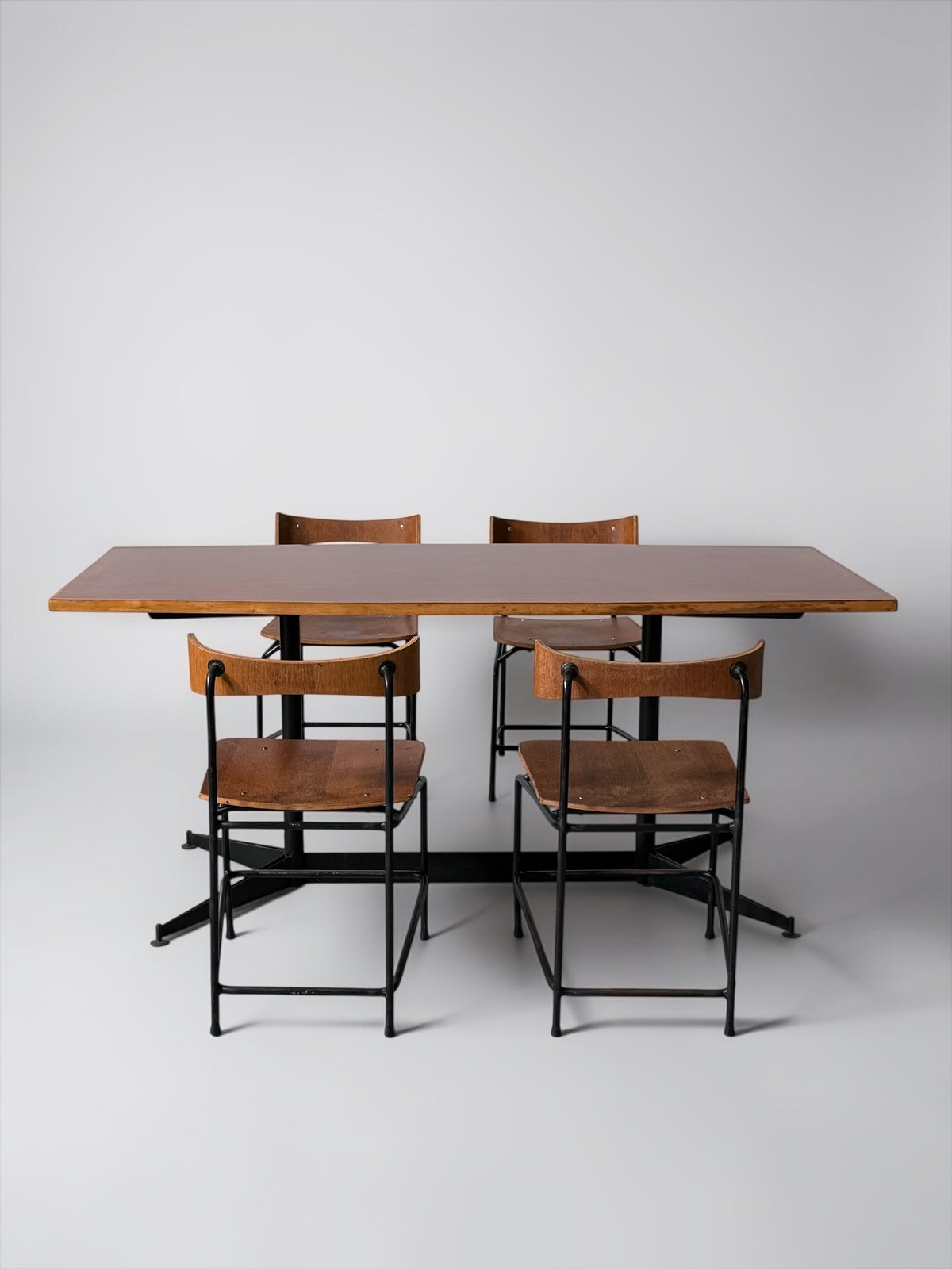 Set of Dining Chairs by Jacques Seeuws for Swan Deinze, Belgium, 1959