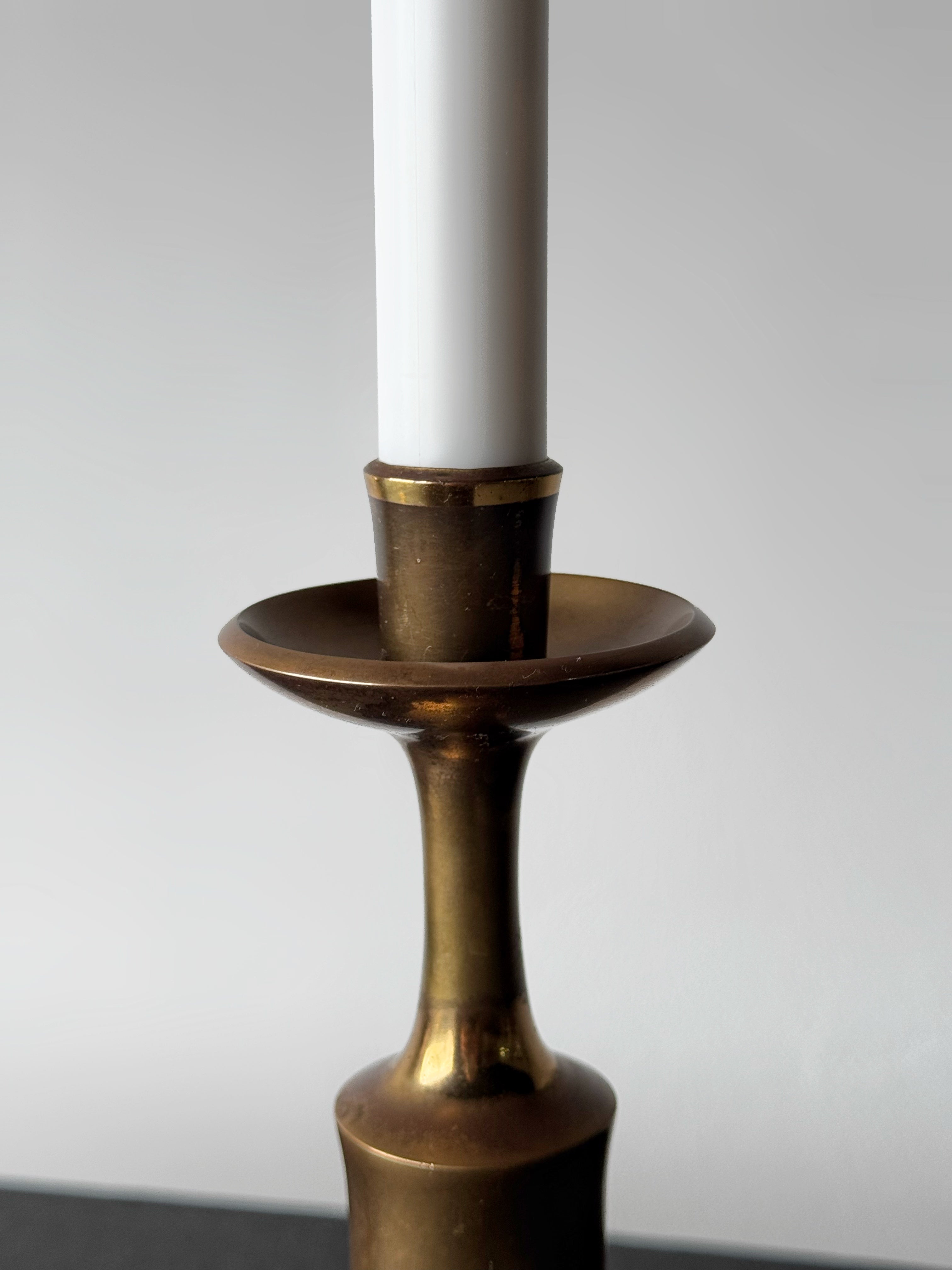 Danish Brass Candlesticks by Jens Harald Quistgaard for IHQ, 1960s, Set of 2