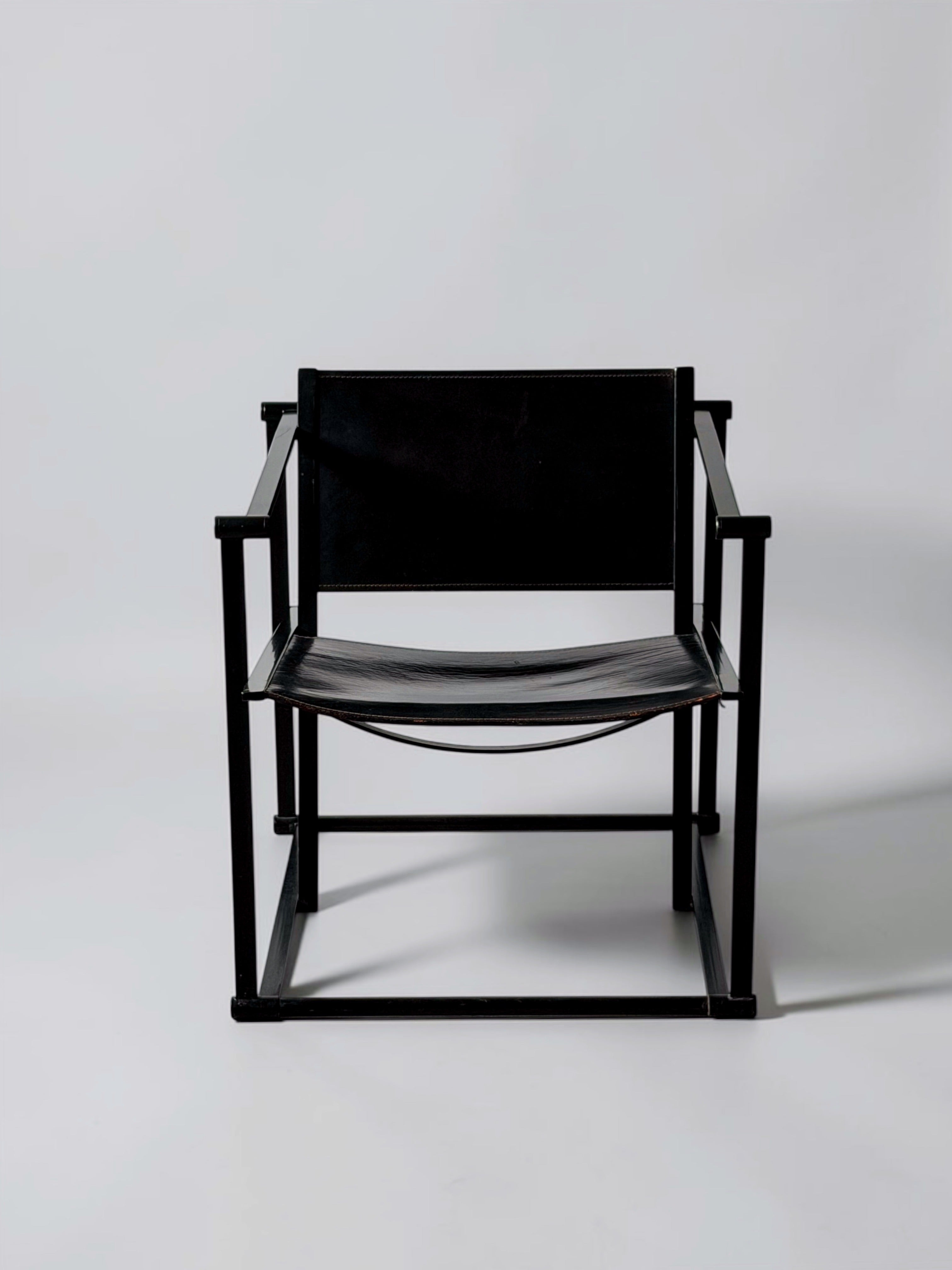 Steel and Leather FM62 Chair by Radboud Van Beekum for Pastoe, 1980s