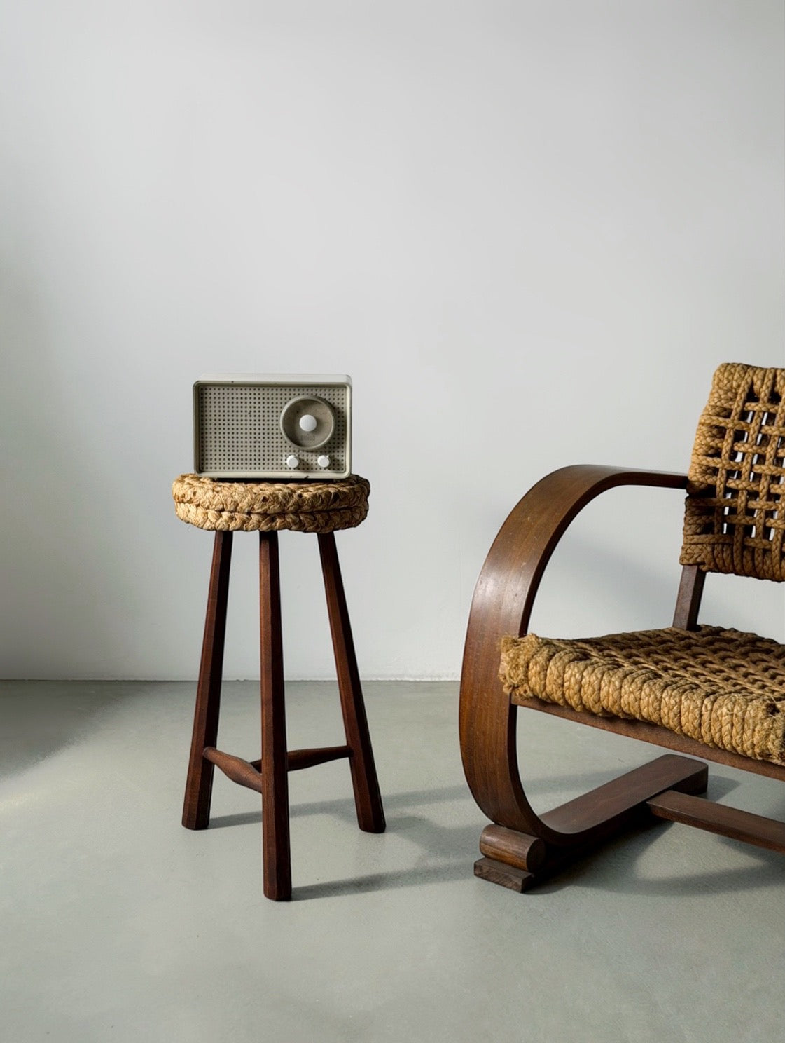 Stool by Adrien Audoux & Frida Minet, France 1950s