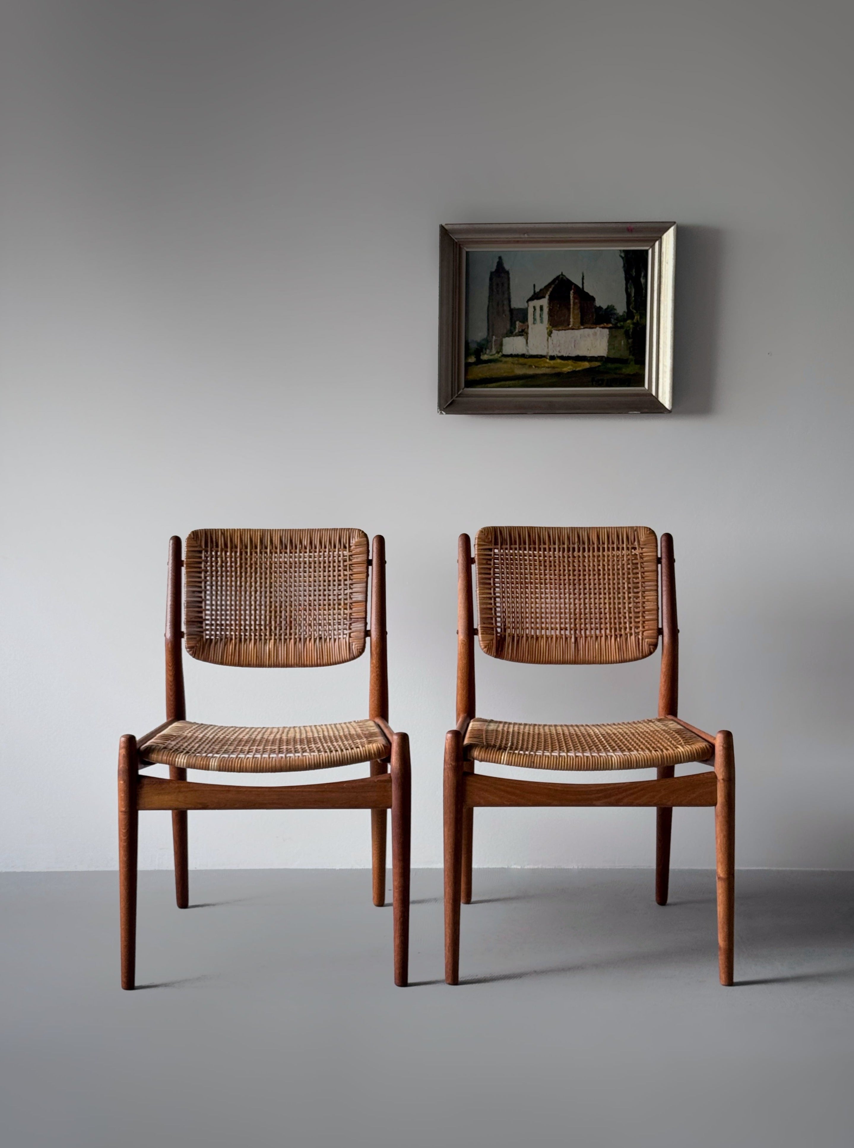 Model 51 chair oak & cane by Arne Vodder for Sibast Møbelfabrik