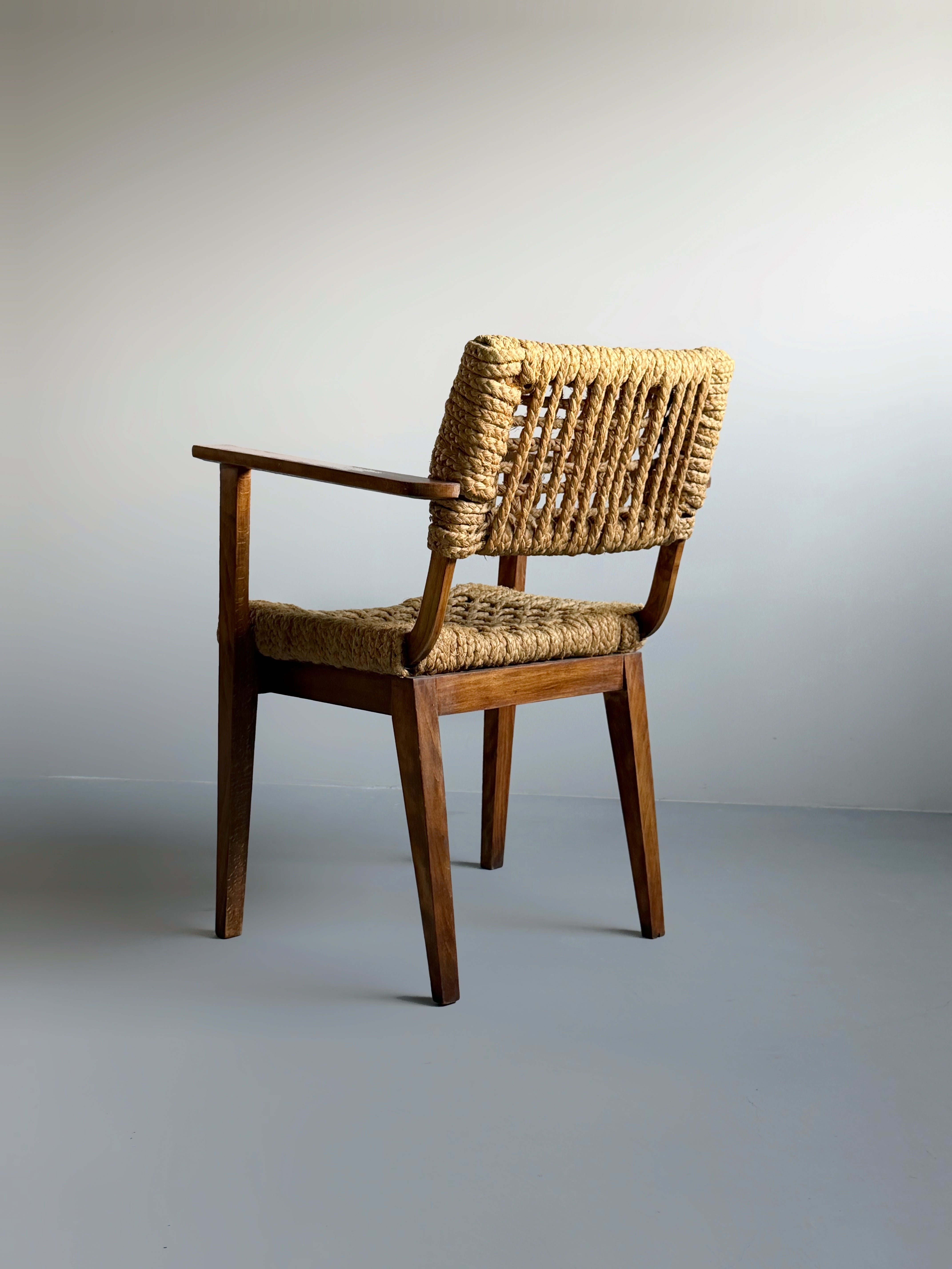 Armchair in Wicker Straw by Adrian & Frida Minet for Vibo Vesoul