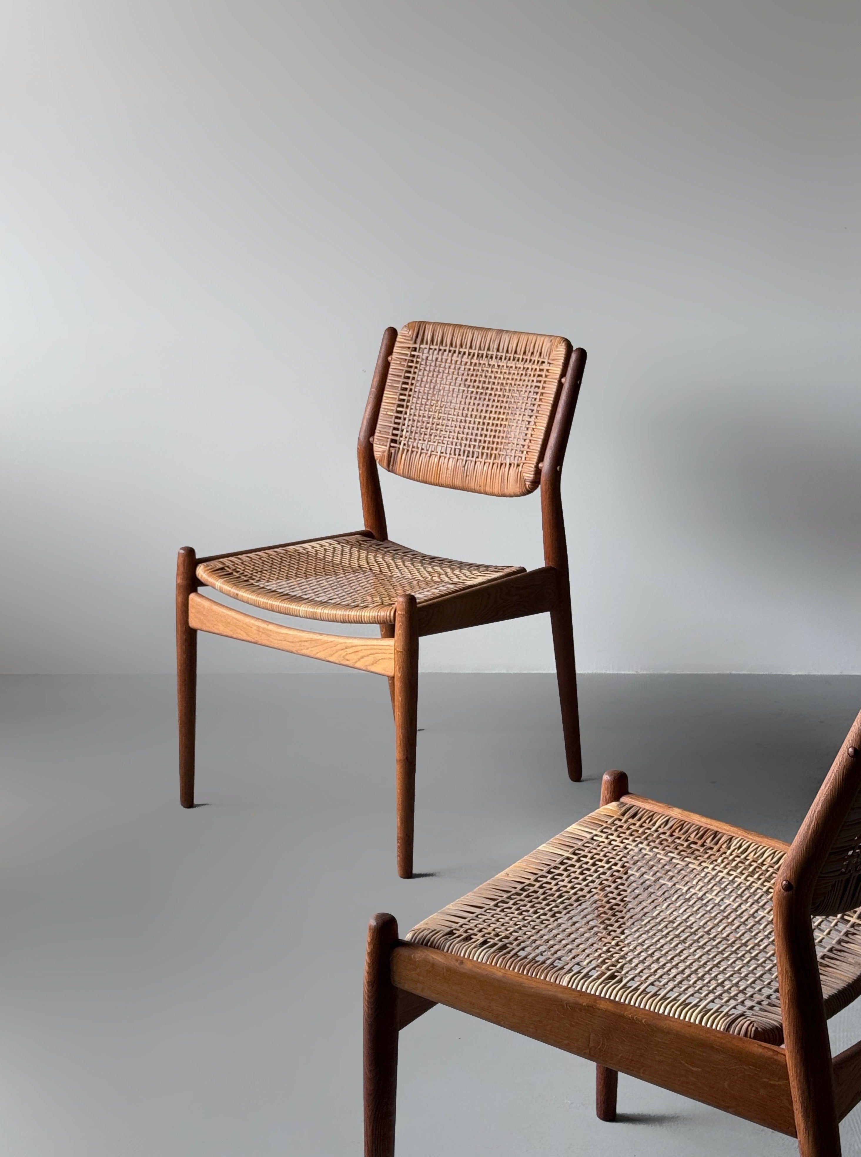 Model 51 chair oak & cane by Arne Vodder for Sibast Møbelfabrik