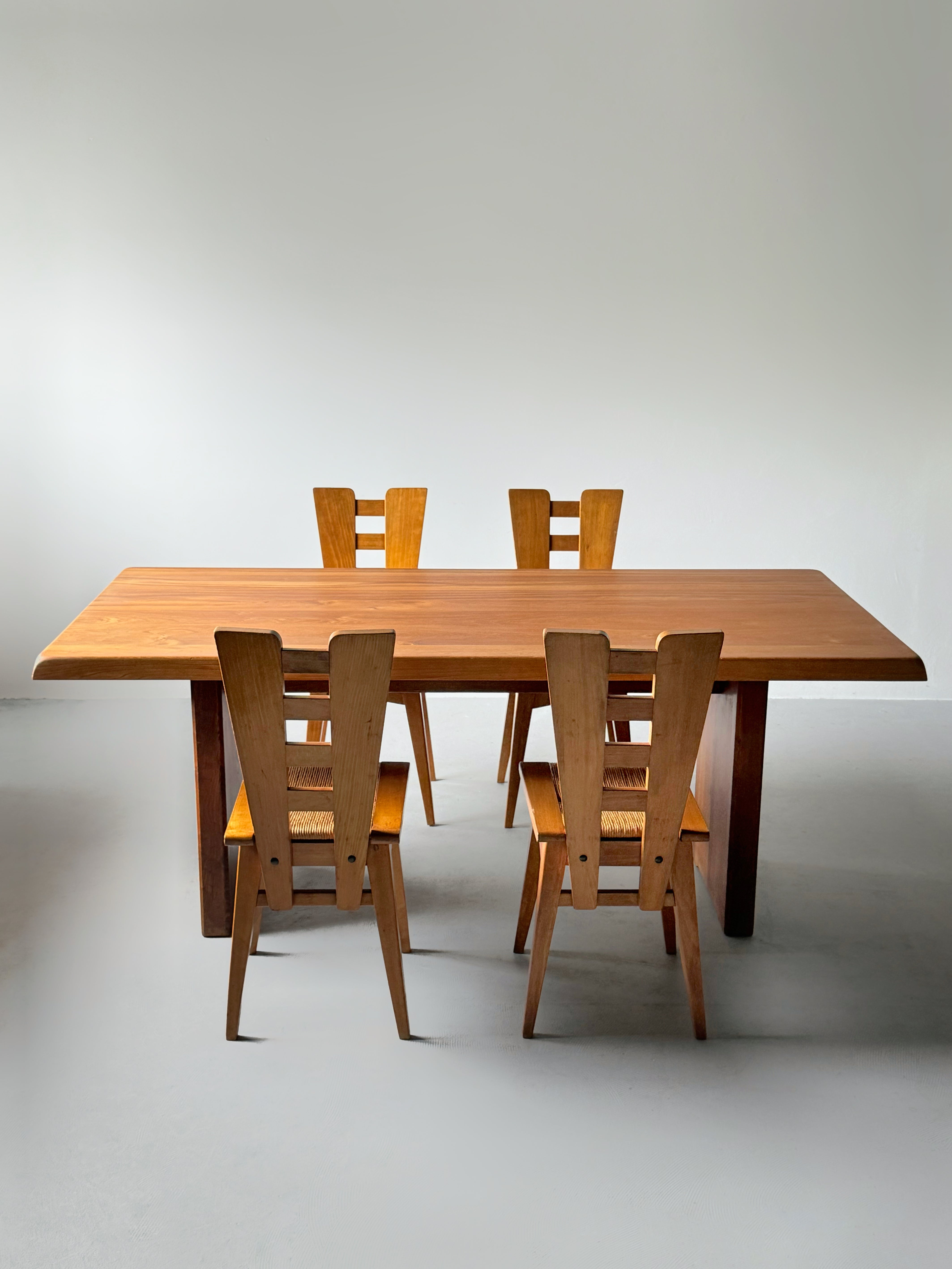 Set of 4 Chairs by Henri Jacques Le Meme, France 1938