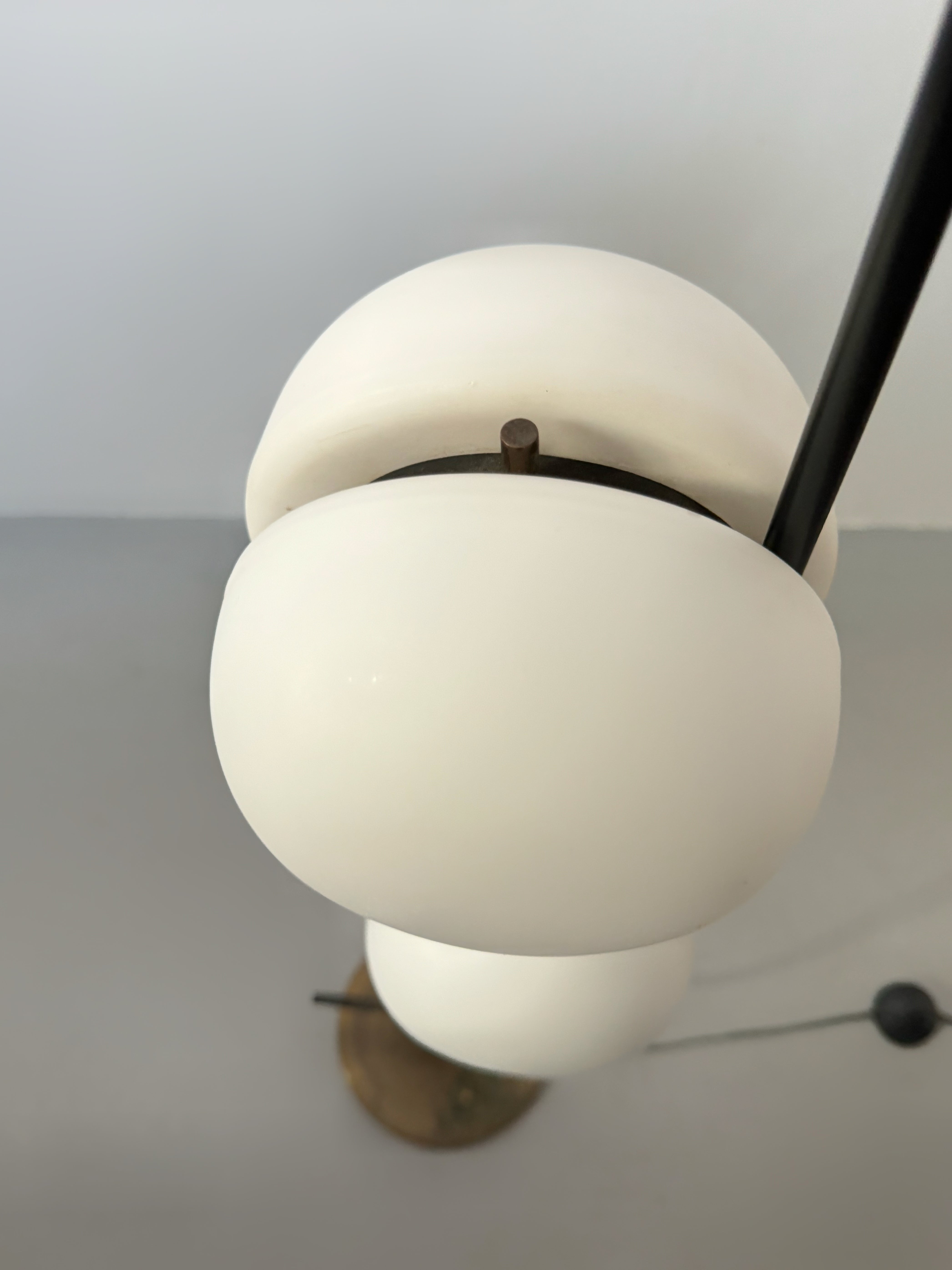 3 Globe Floor Lamp by Lunel, France 1950s