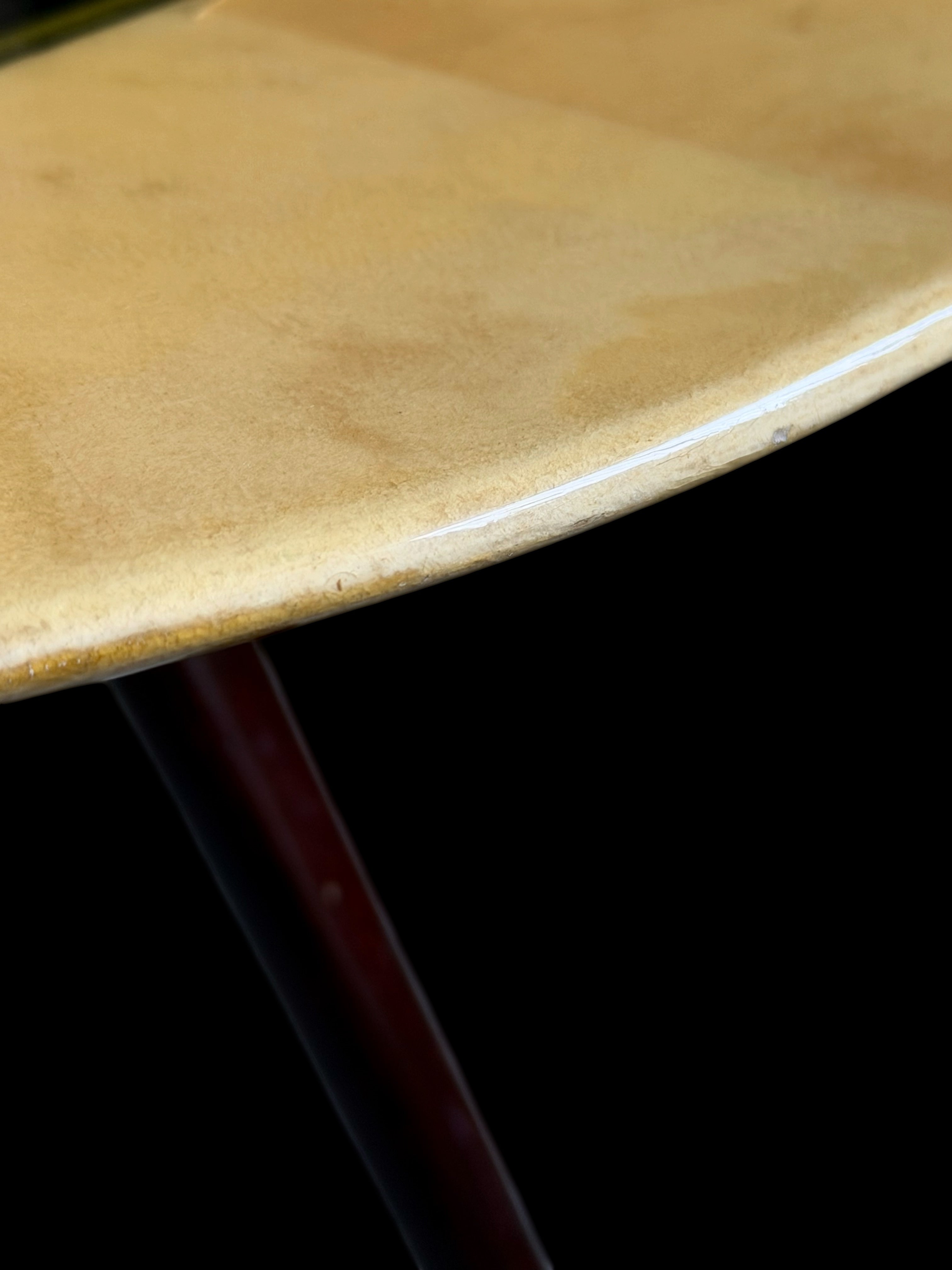 Side Table by Aldo Tura, an early lithograph and goat skin, Italy 1950s