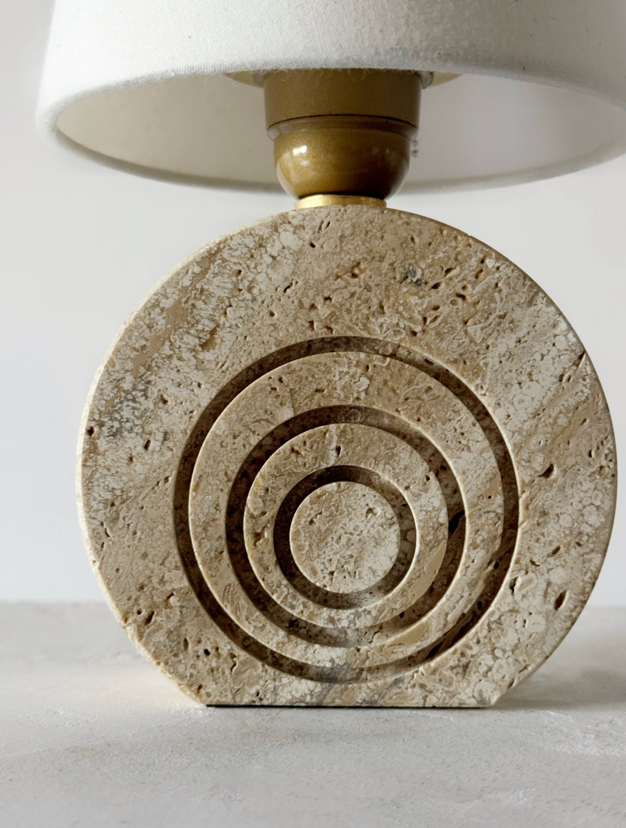 Travertine table lamp by Fratelli Mannelli, Italy 1970's