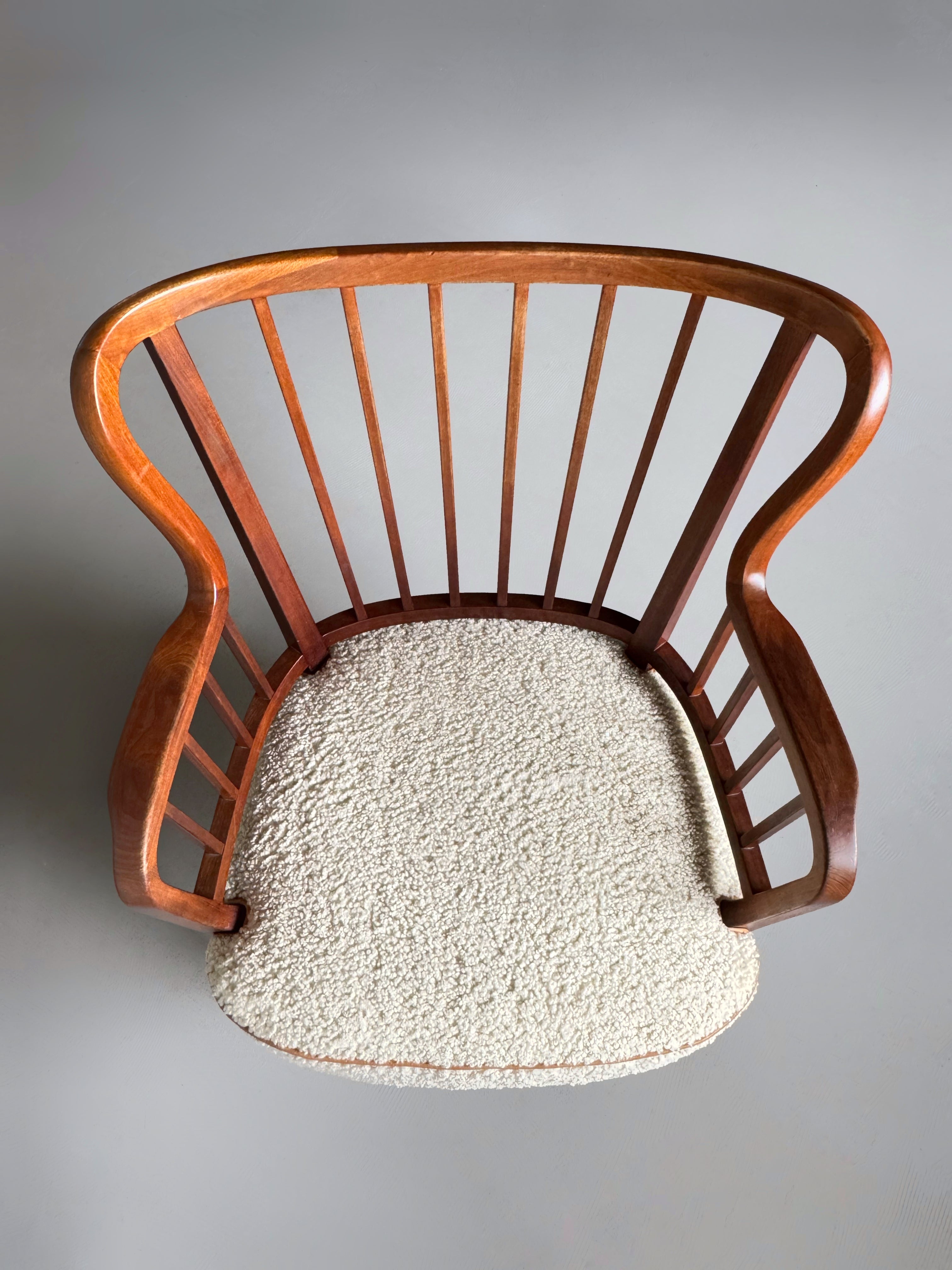 Danish cabinetmaker armchair in Cuban mahogany