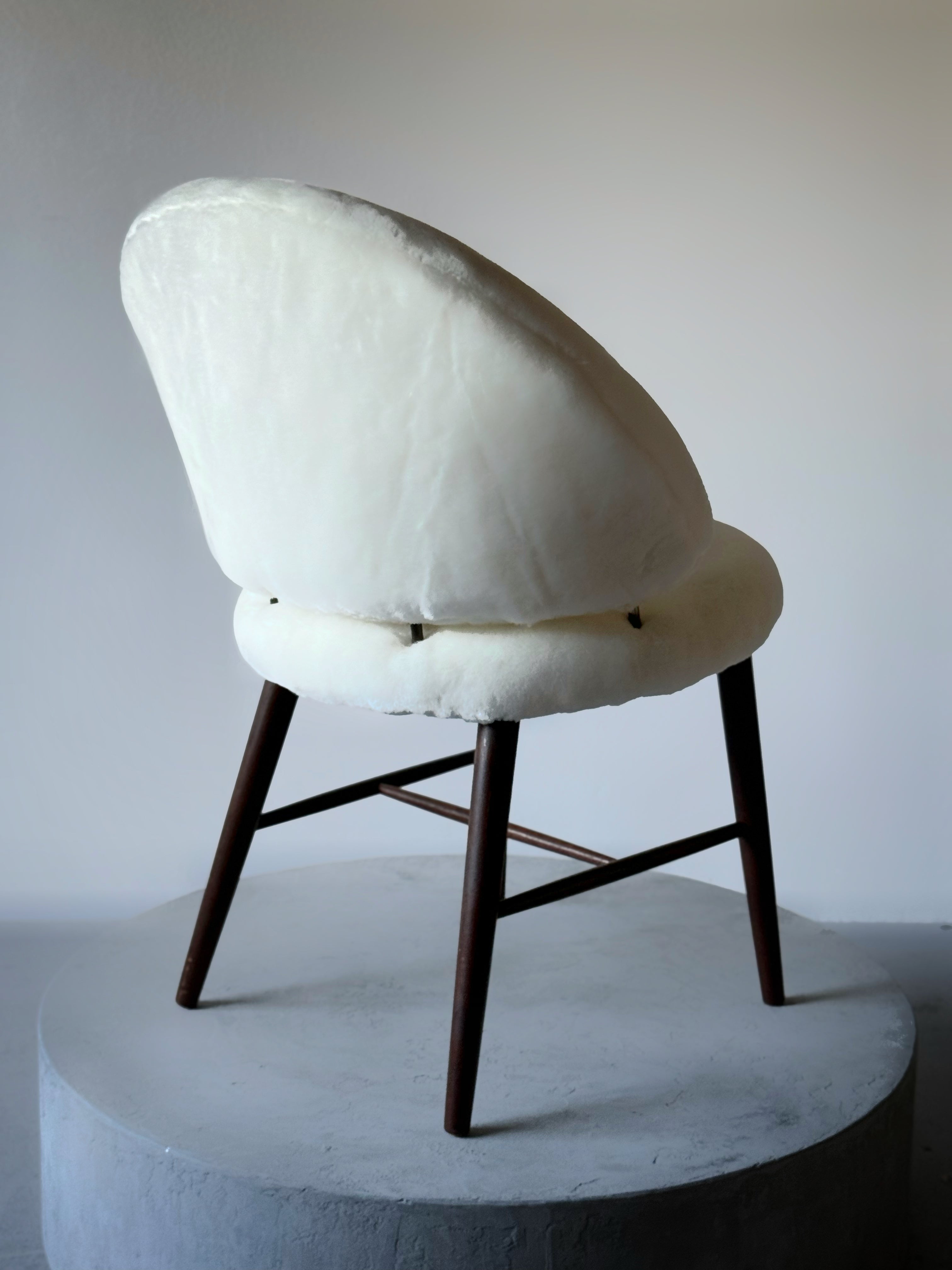 Vintage Danish Vanity Chair, Denmark 1950s
