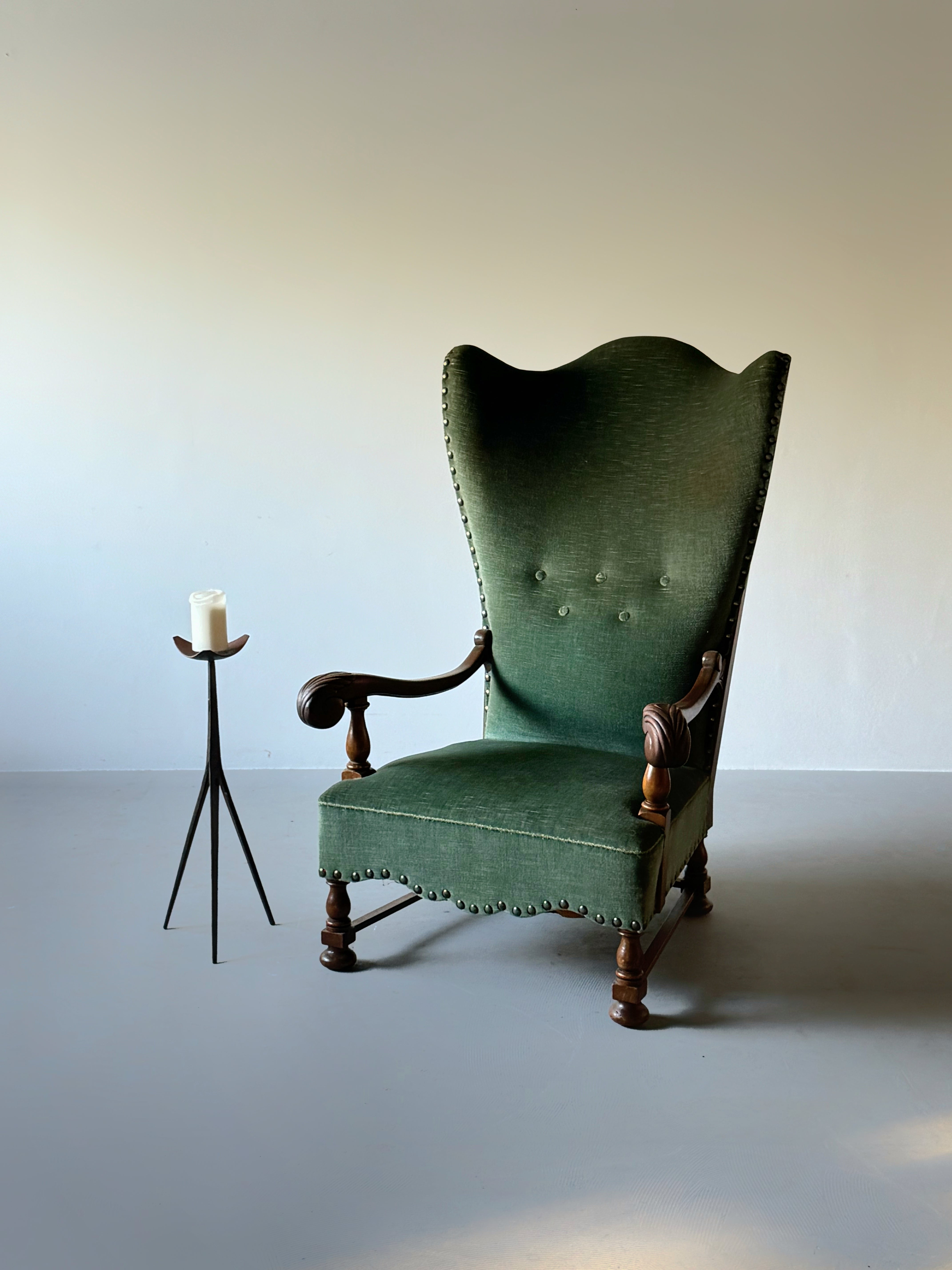 Scandinavian wingback chair from Denmark 1930s