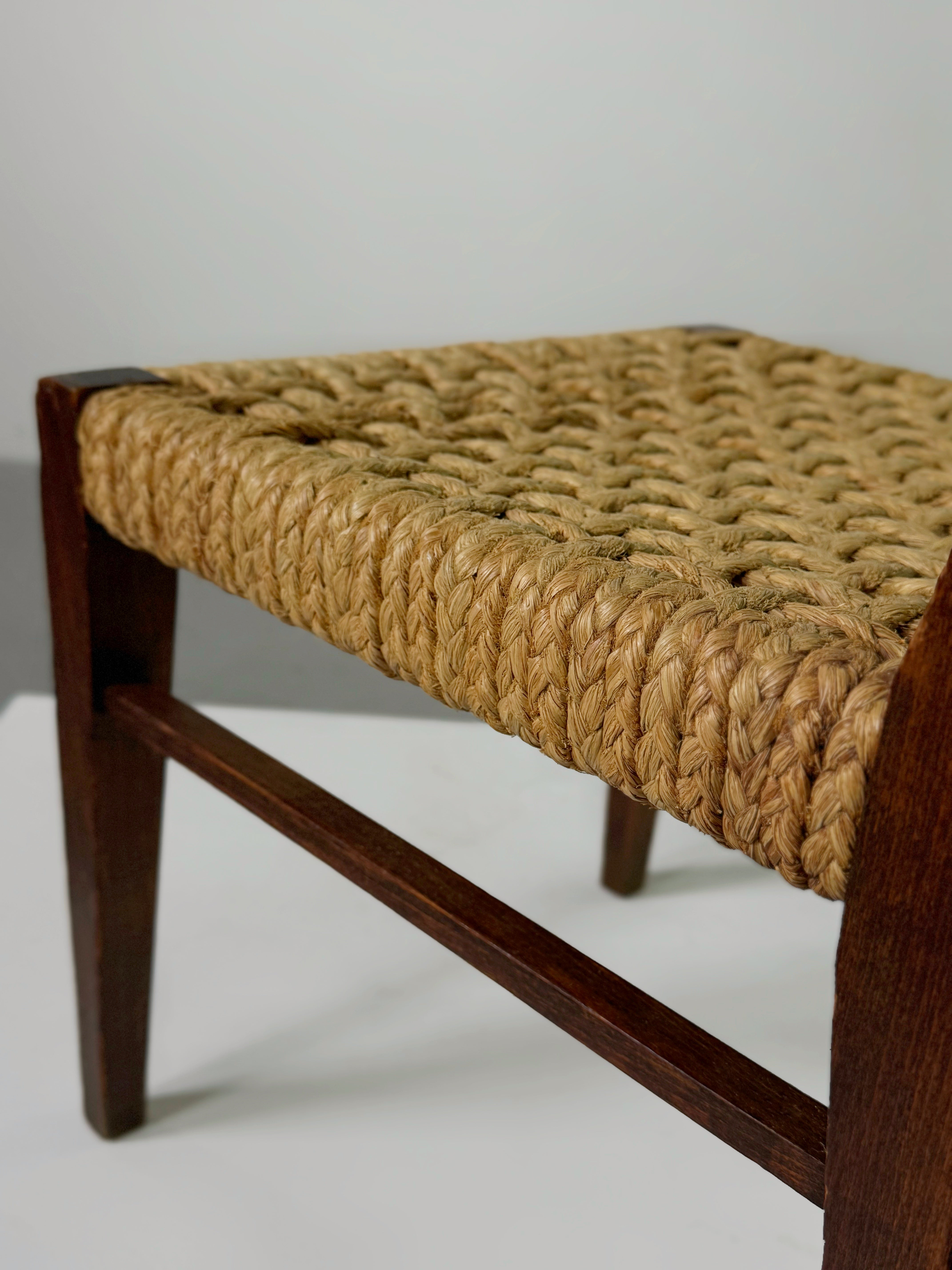Rope Dining Chair by Adrien Audoux & Frida Minet for Vibo Vesoul France 1960s