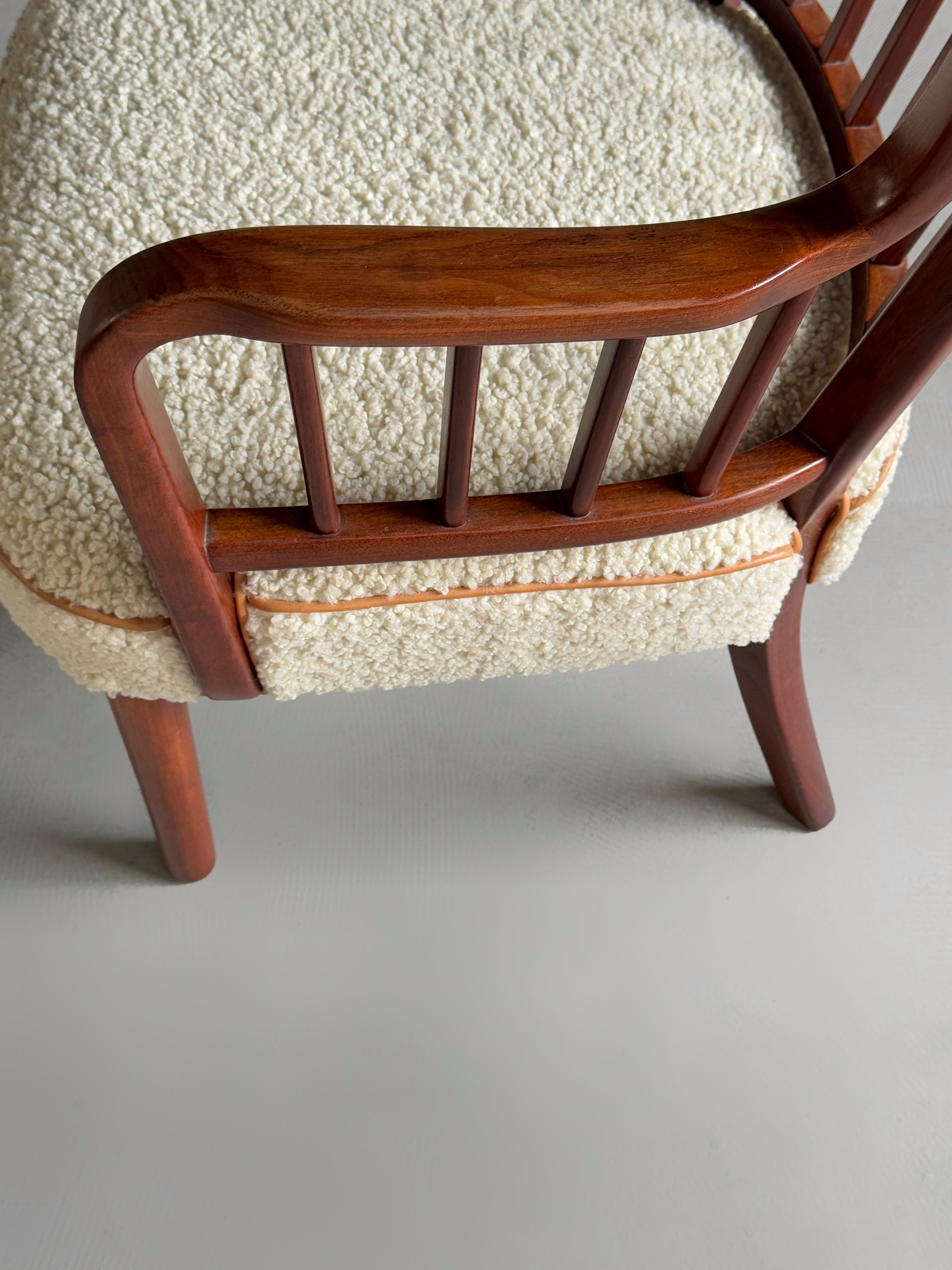 Danish cabinetmaker armchair in Cuban mahogany