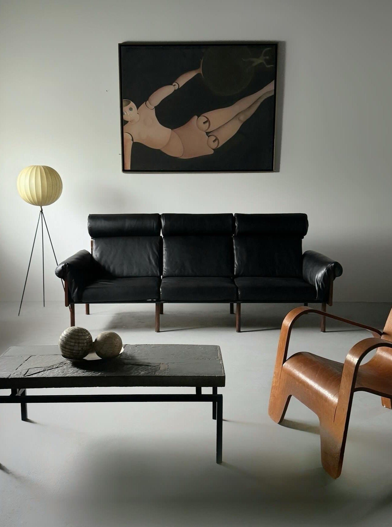 Model Ateljee Rosewood Sofa by Yrjö Kukkapuro for Haimi Finland, 1960s
