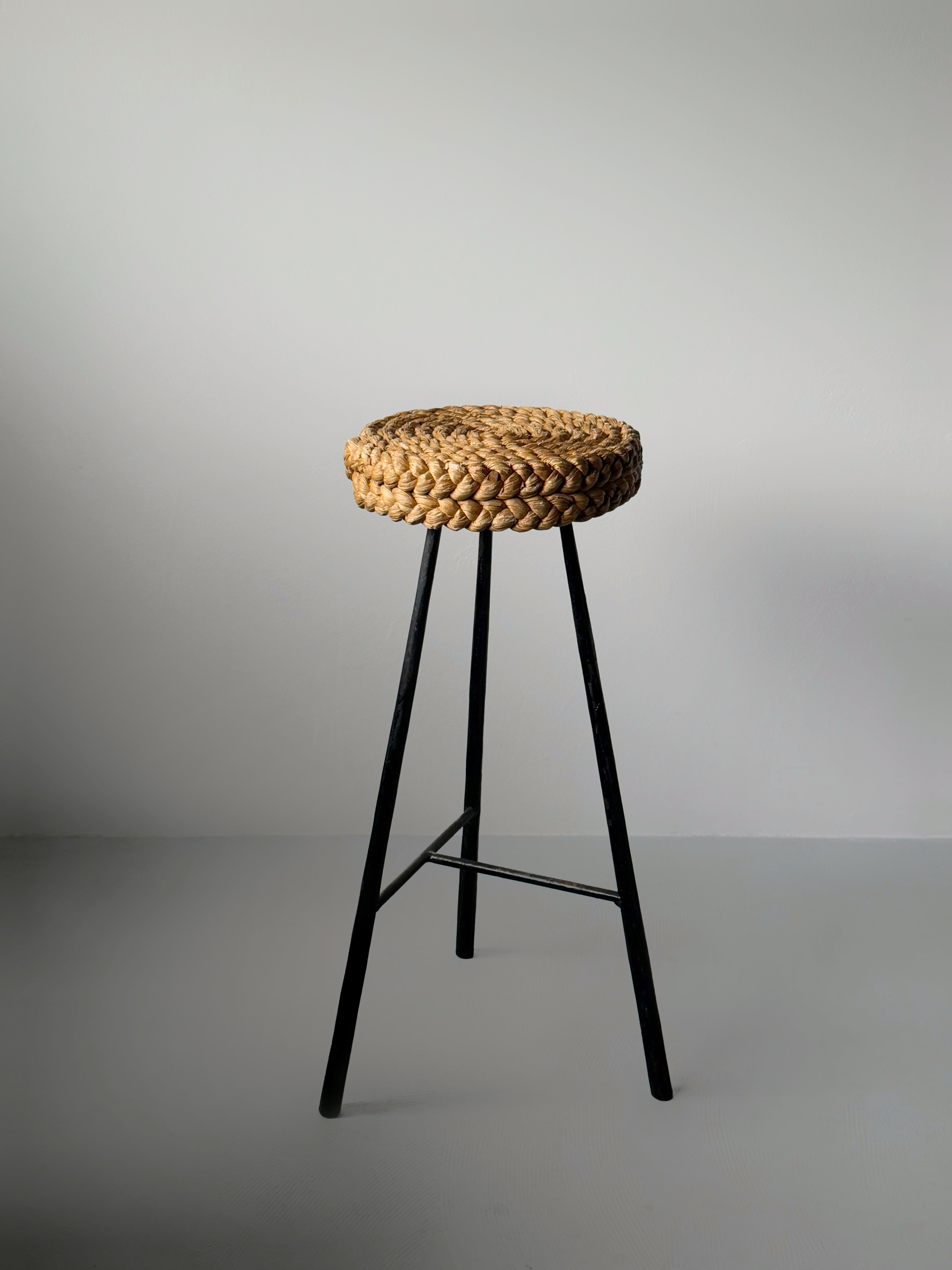 Stool by Adrien Audoux & Frida Minet, France 1950s