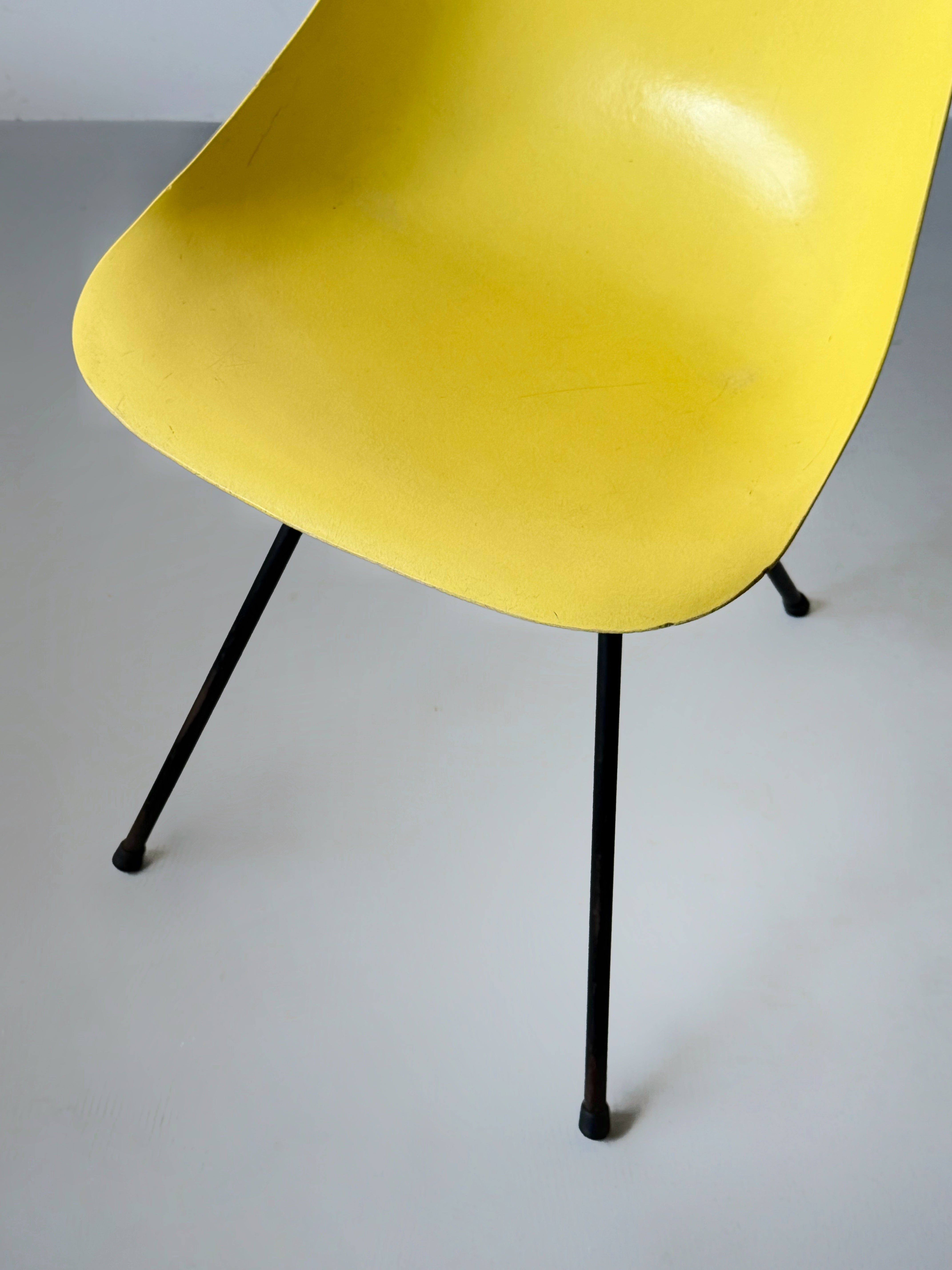 Coccinelle chair with compass legs by René-Jean Caillette for Steiner, France 1958