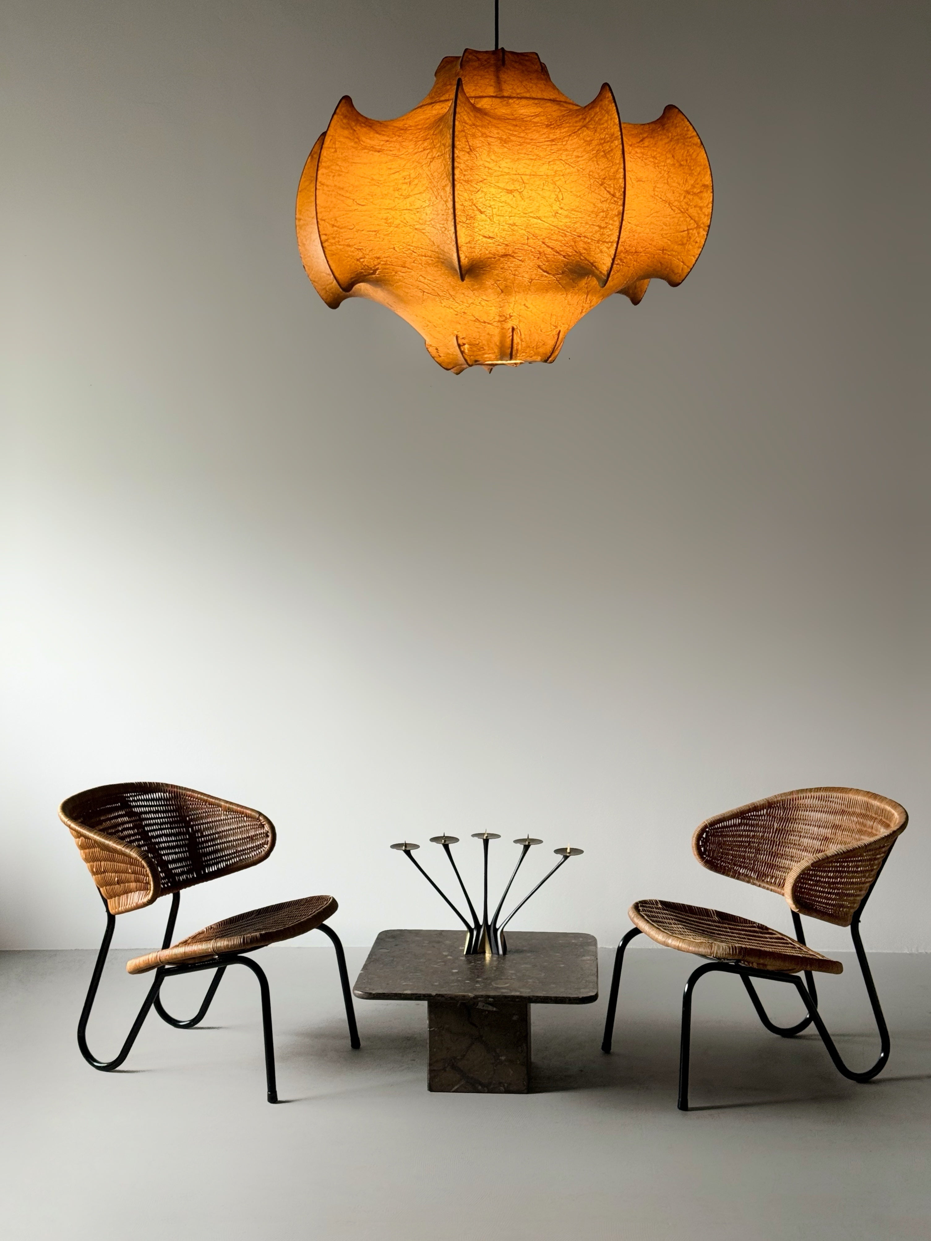 Set of 2 Easy Chair in Rattan by Dirk Van Slighted
