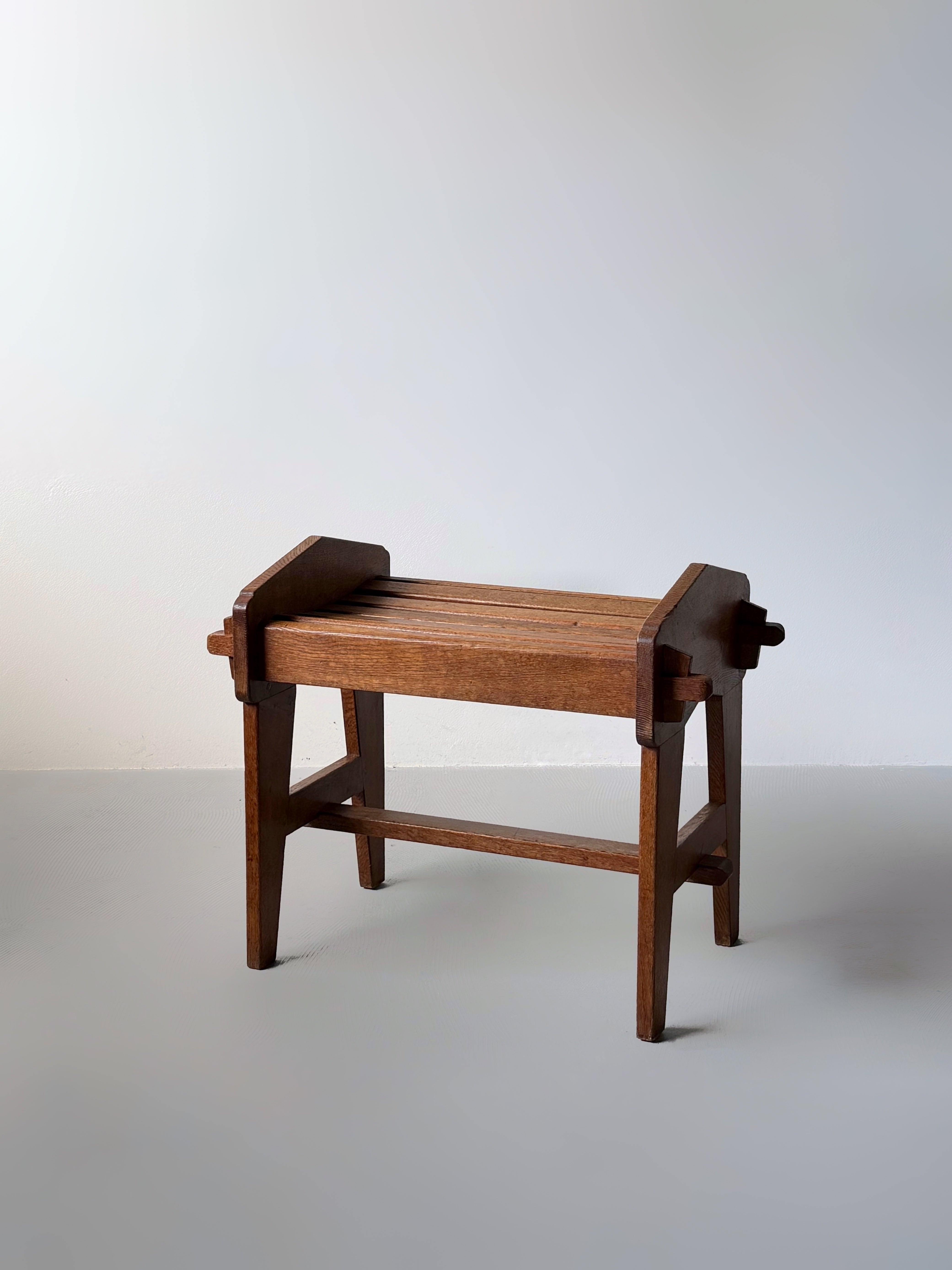Arts and Crafts Stool, 1940s