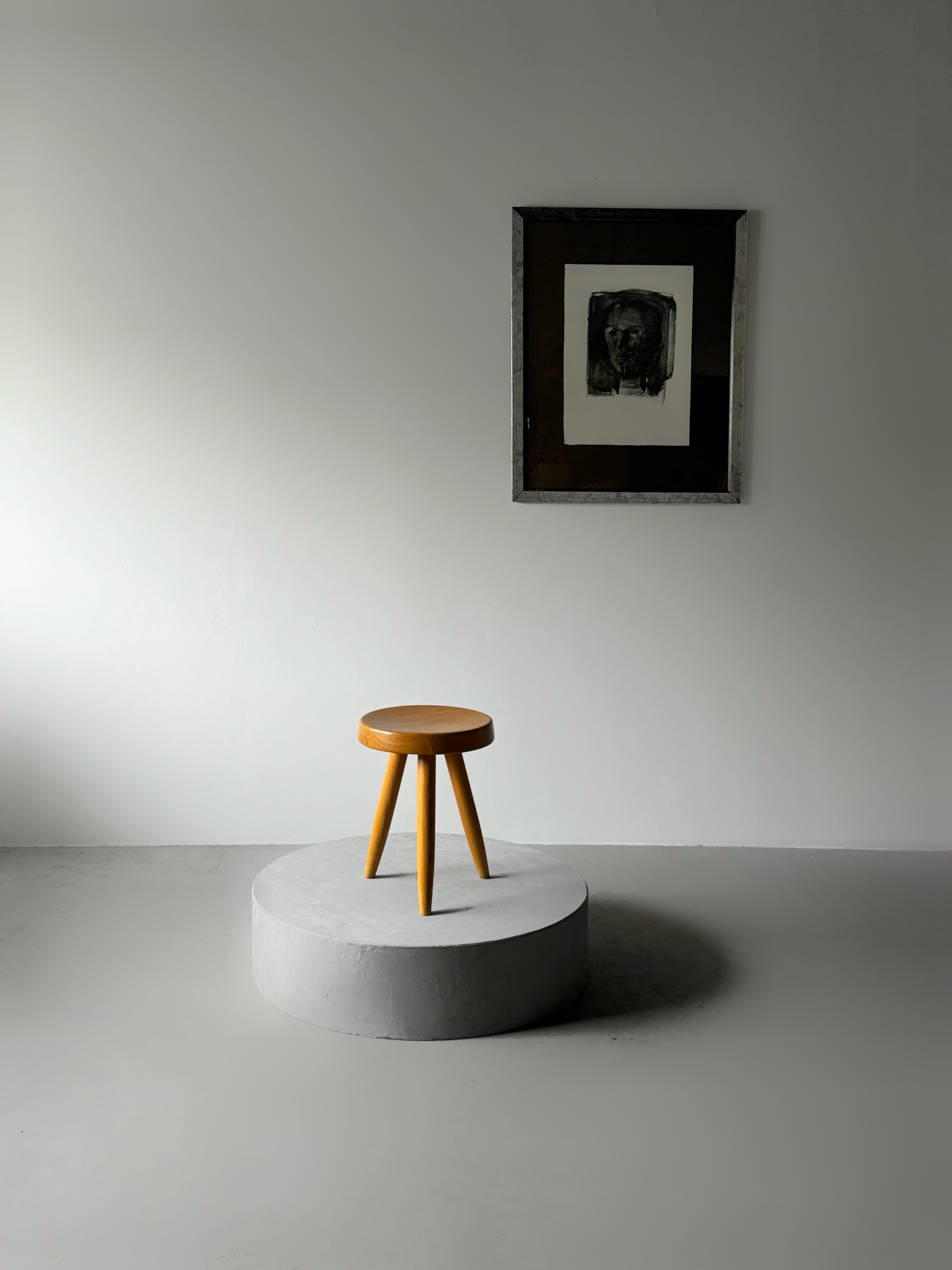 High Berger stool Designed by Charlotte Perriand