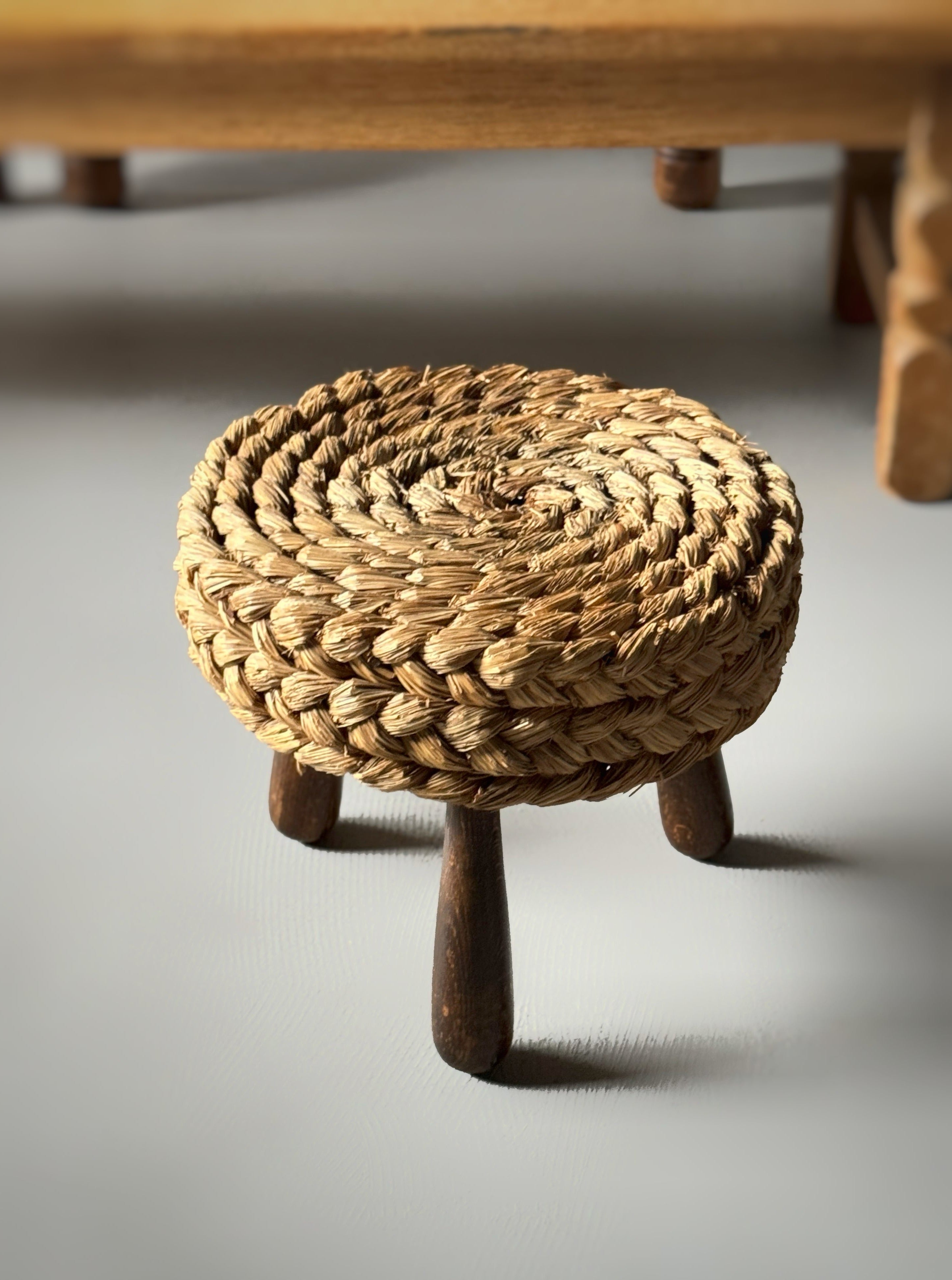 Stool designed by Adrien Audoux and Frida Minet - France -1950