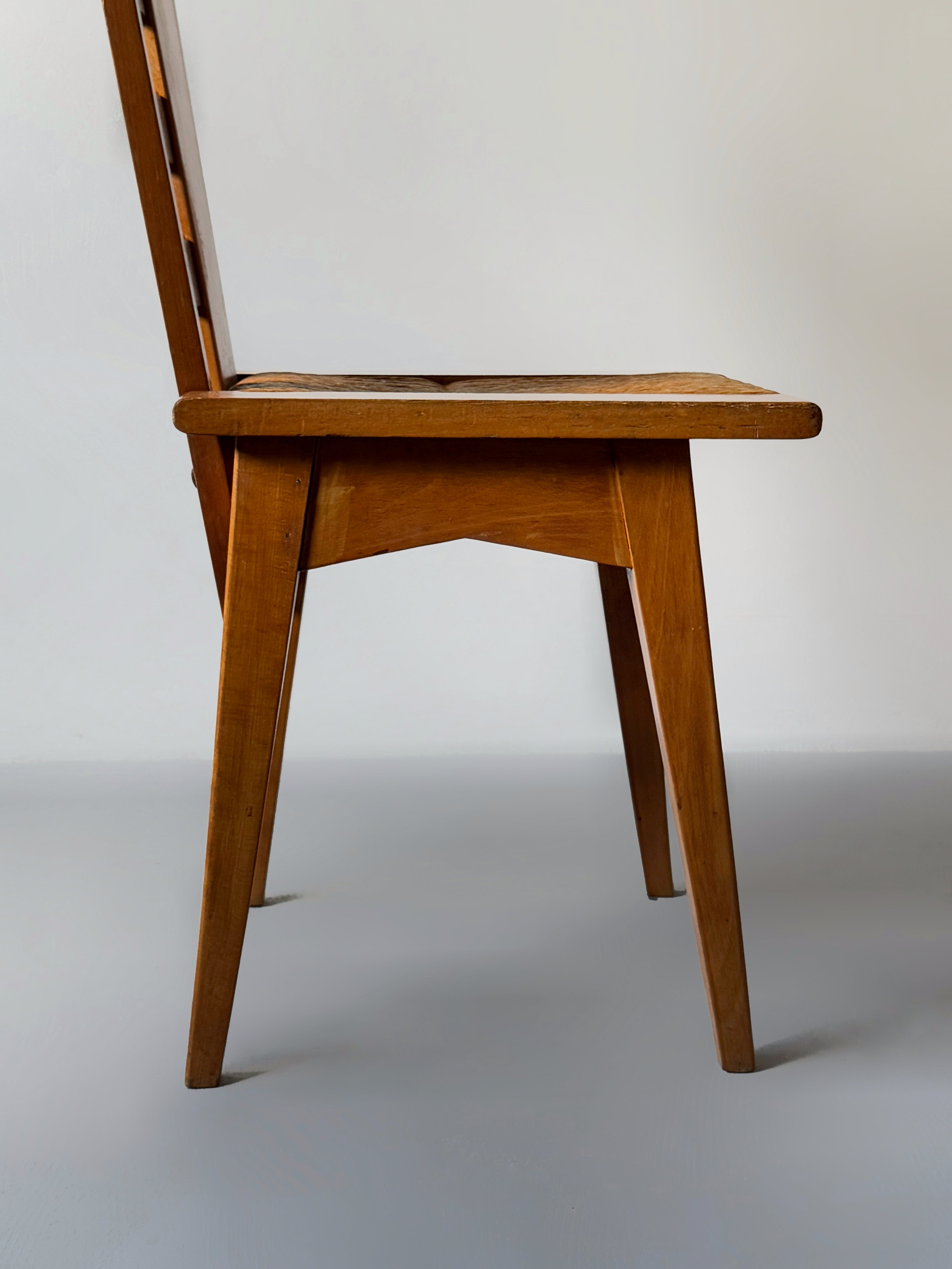 Set of 4 Chairs by Henri Jacques Le Meme, France 1938