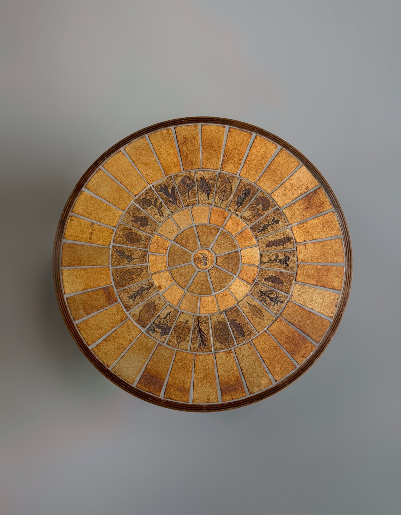 Low round coffee table by Roger Capron